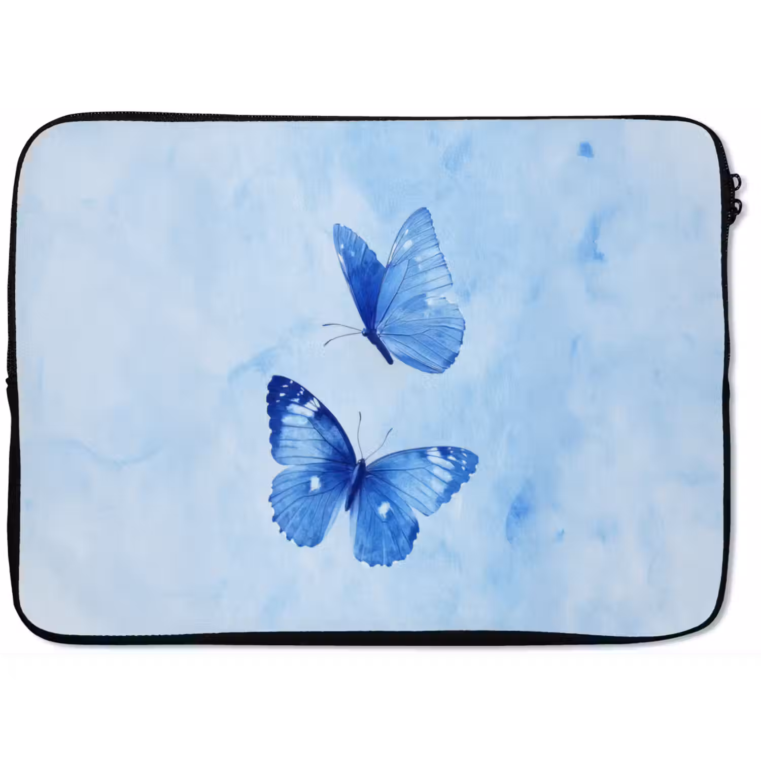 Vlinders - Sierlijk - Blauw laptophoes neopreen klein -zkaufland3dotto