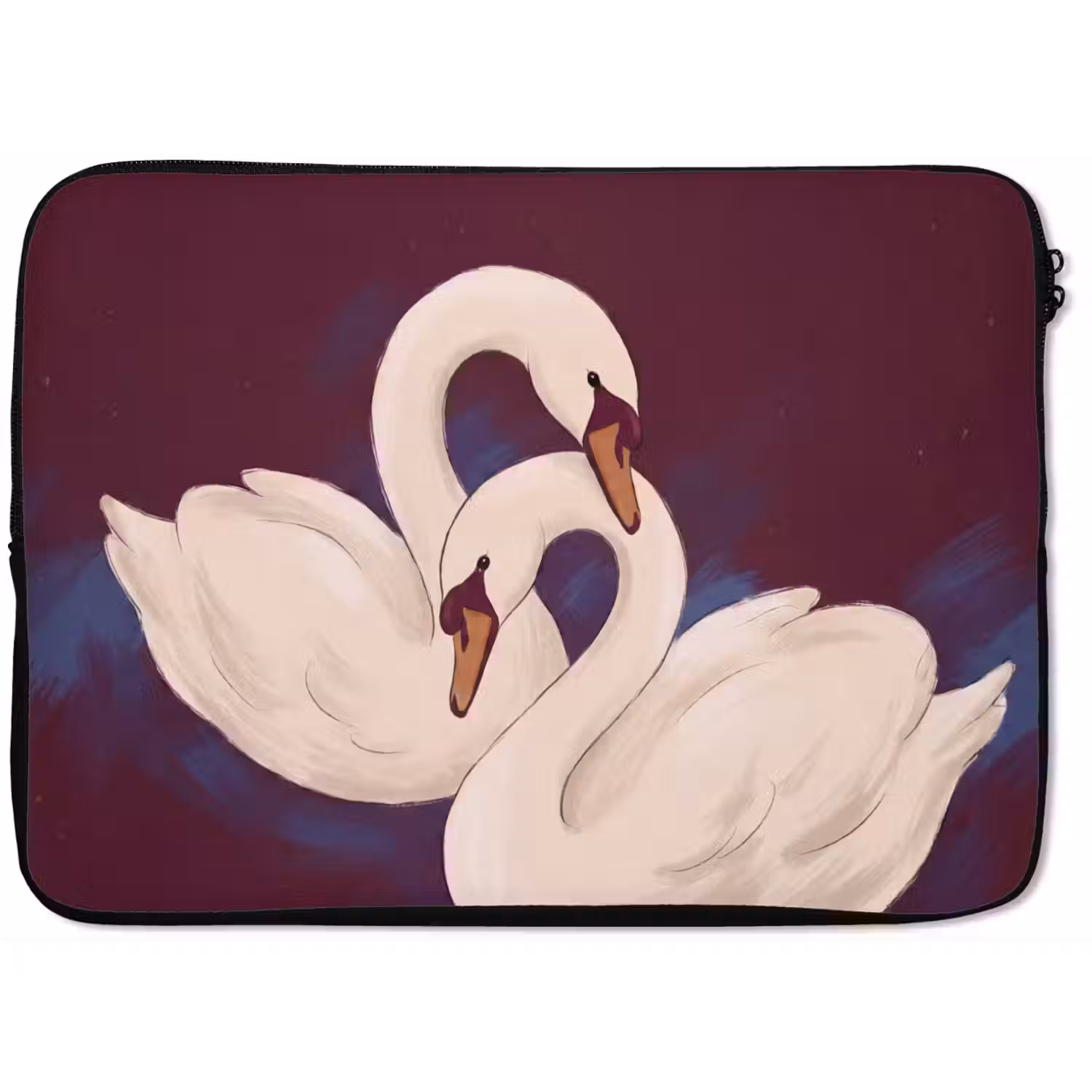 Vogel - Koppel - Liefde - Abstract - Wit laptophoes neopreen klein -zkaufland3dotto
