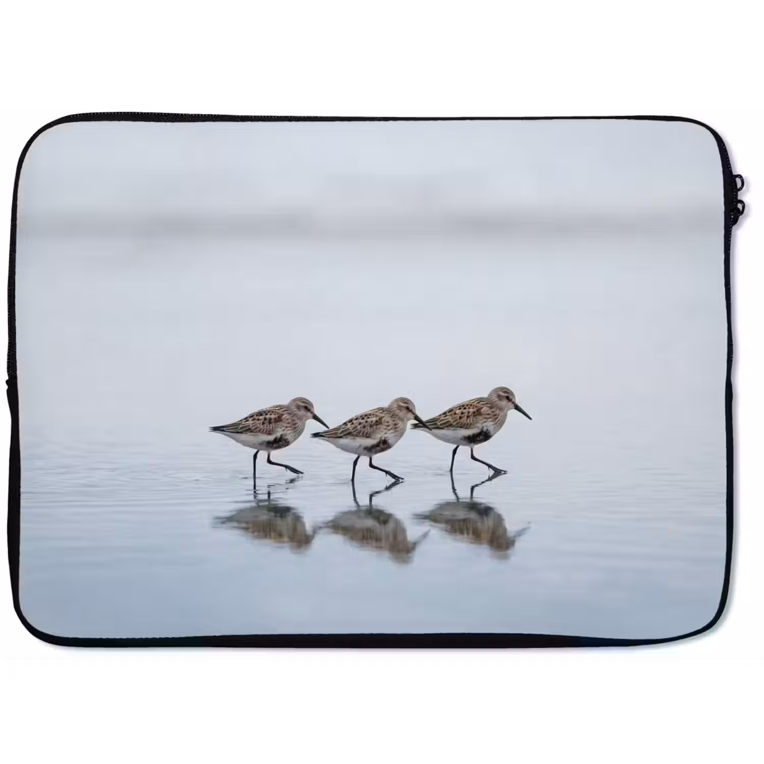 Vogels - Water - Grijs laptophoes neopreen klein -zkaufland3dotto