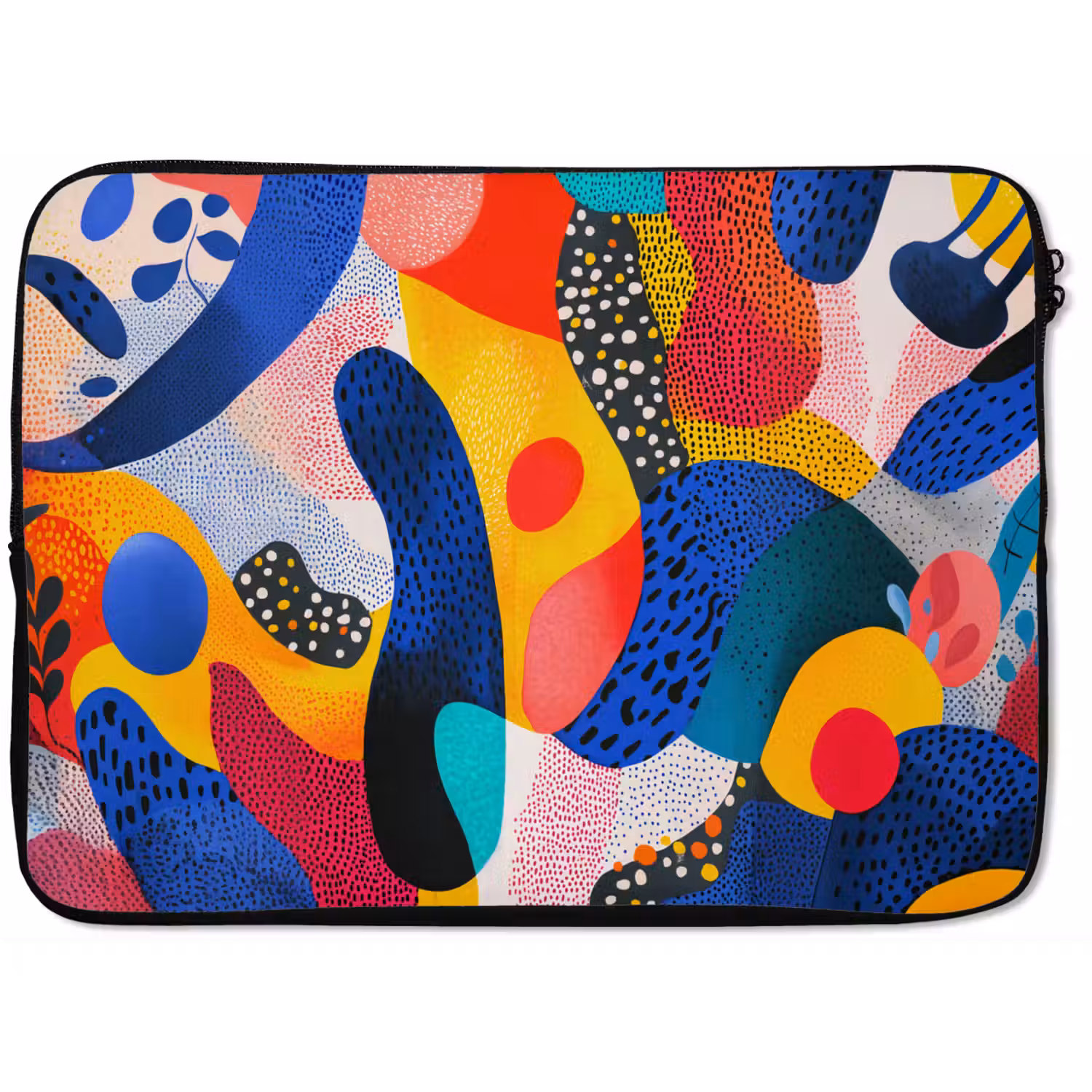 Vormen - Abstract - Stippels - Blauw laptophoes neopreen klein -zkaufland3dotto