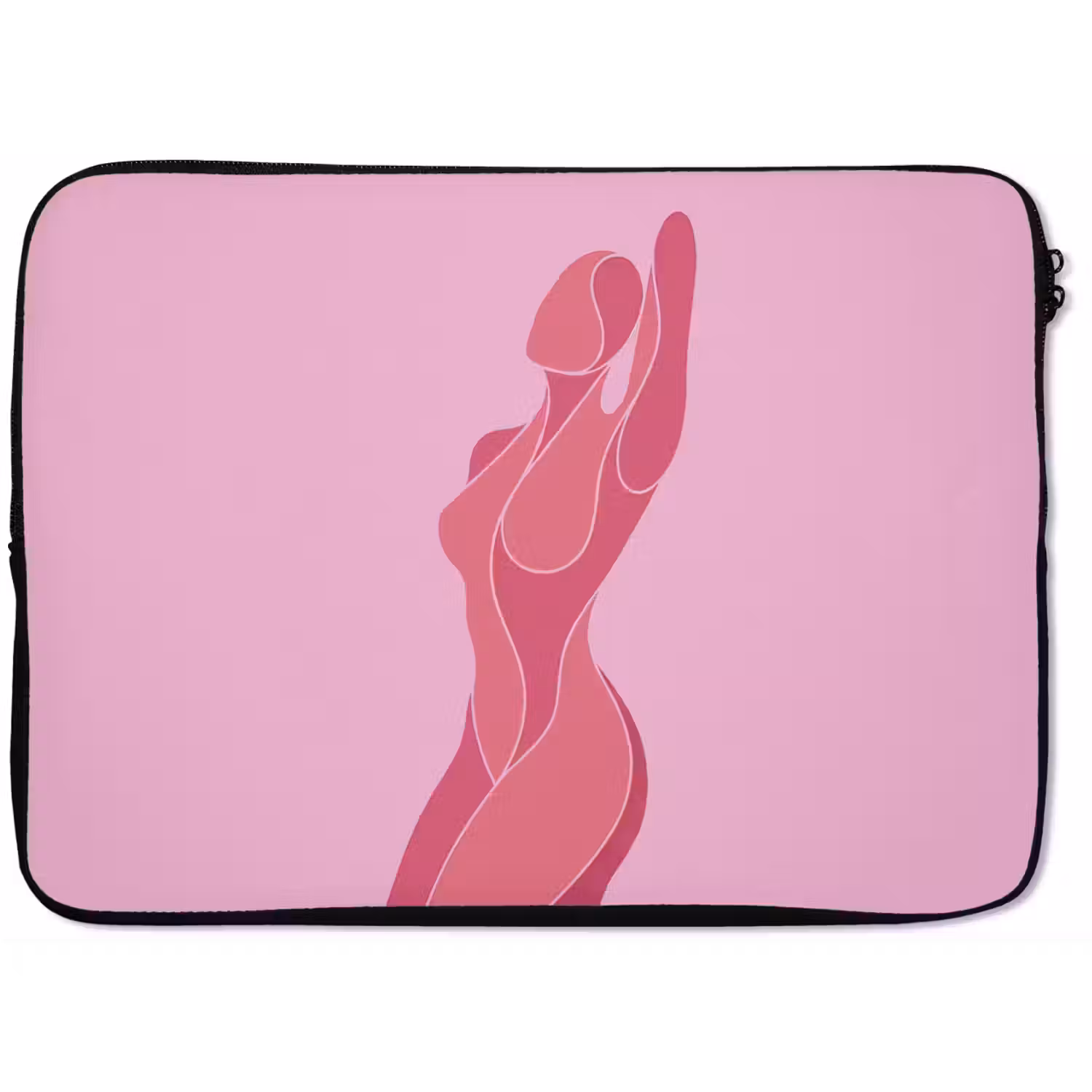 Vrouw - Lichaam - Abstract - Roze laptophoes neopreen klein -zkaufland3dotto
