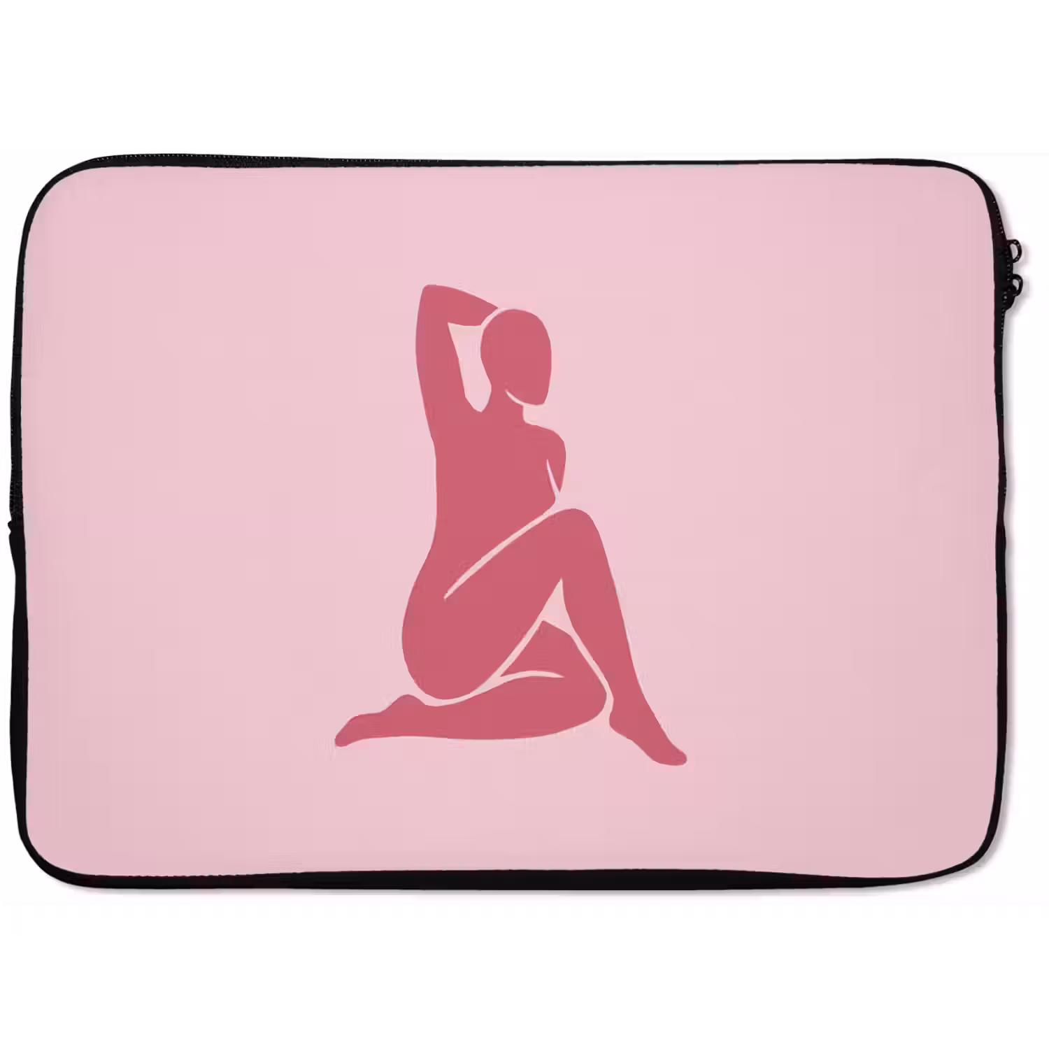 Vrouw - Silhouet - Abstract - Modern - Roze laptophoes neopreen klein -zkaufland3dotto