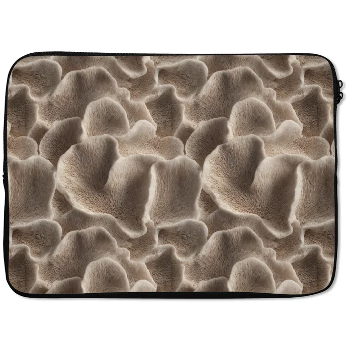 Waaiervorm - Beige - Vezel textuur laptophoes neopreen klein 279 -zkaufland3dotto