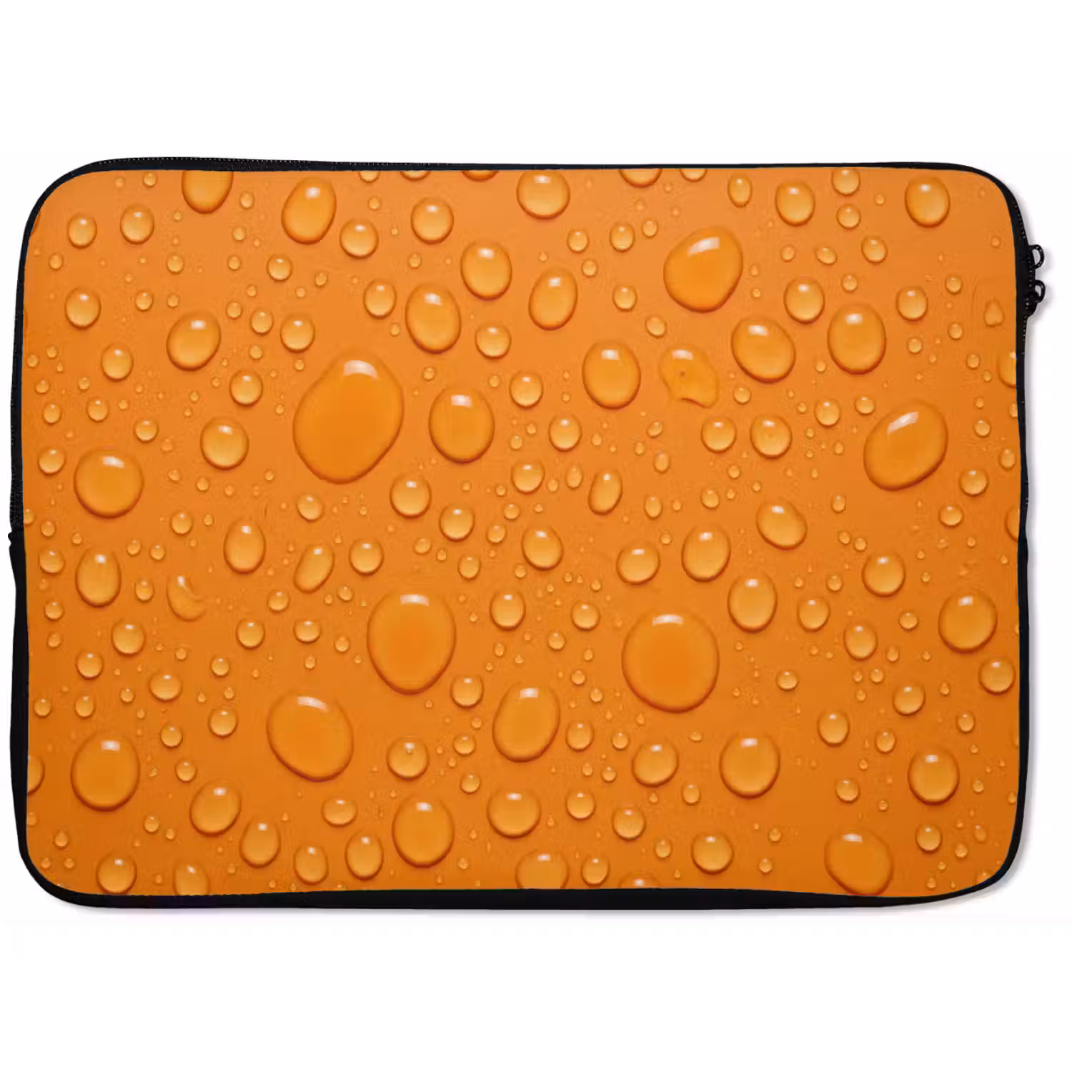 Water - Druppels - Oranje laptophoes neopreen klein -zkaufland3dotto