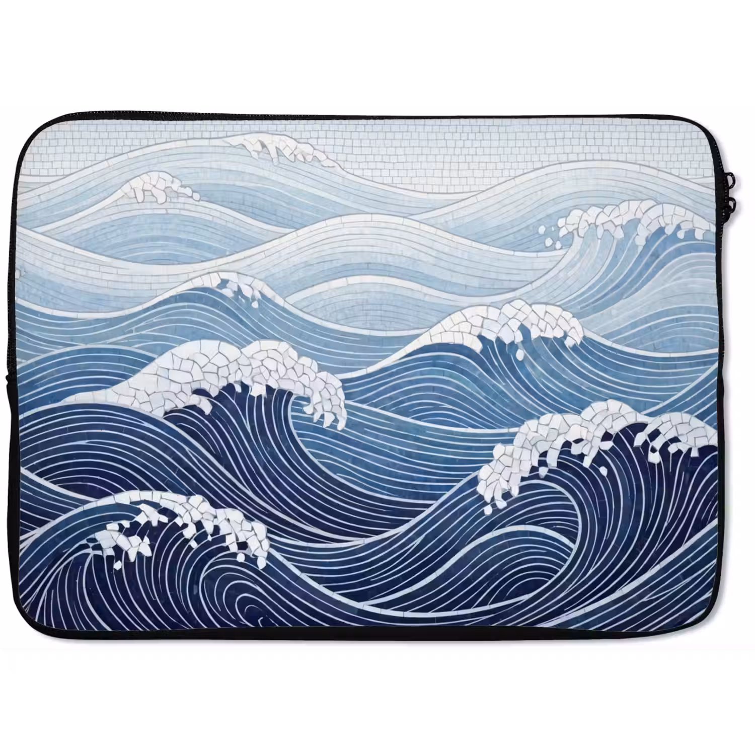 Water - Mozaïek - Landschap - Modern - Blauw laptophoes neopreen klein -zkaufland3dotto