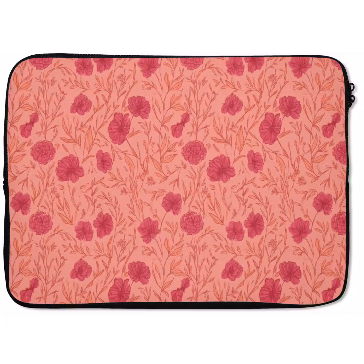 Weidebloemen - Romantisch - Roze laptophoes neopreen klein 279 -zkaufland3dotto
