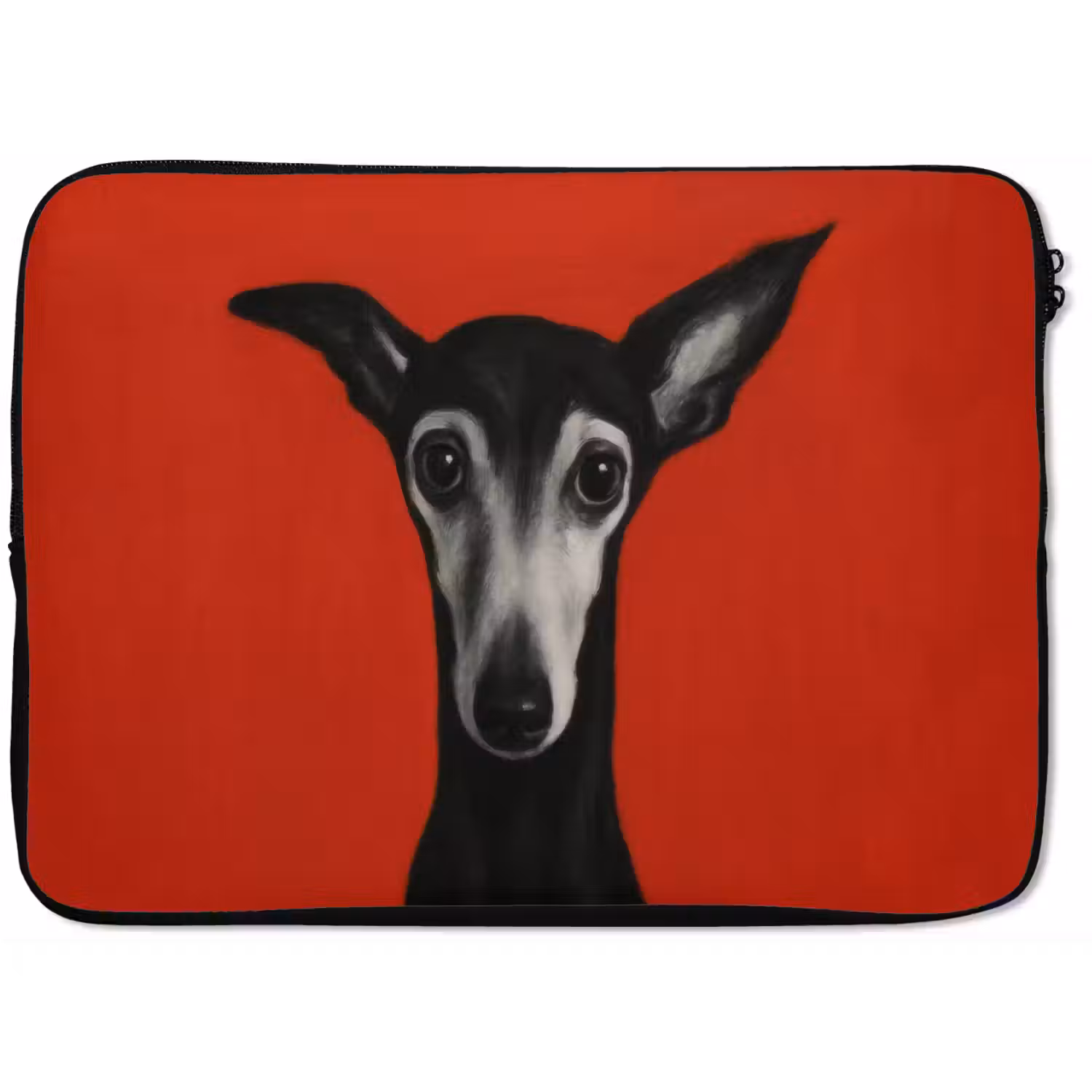 Windhond - Minimalistisch - Rood laptophoes neopreen klein -zkaufland3dotto