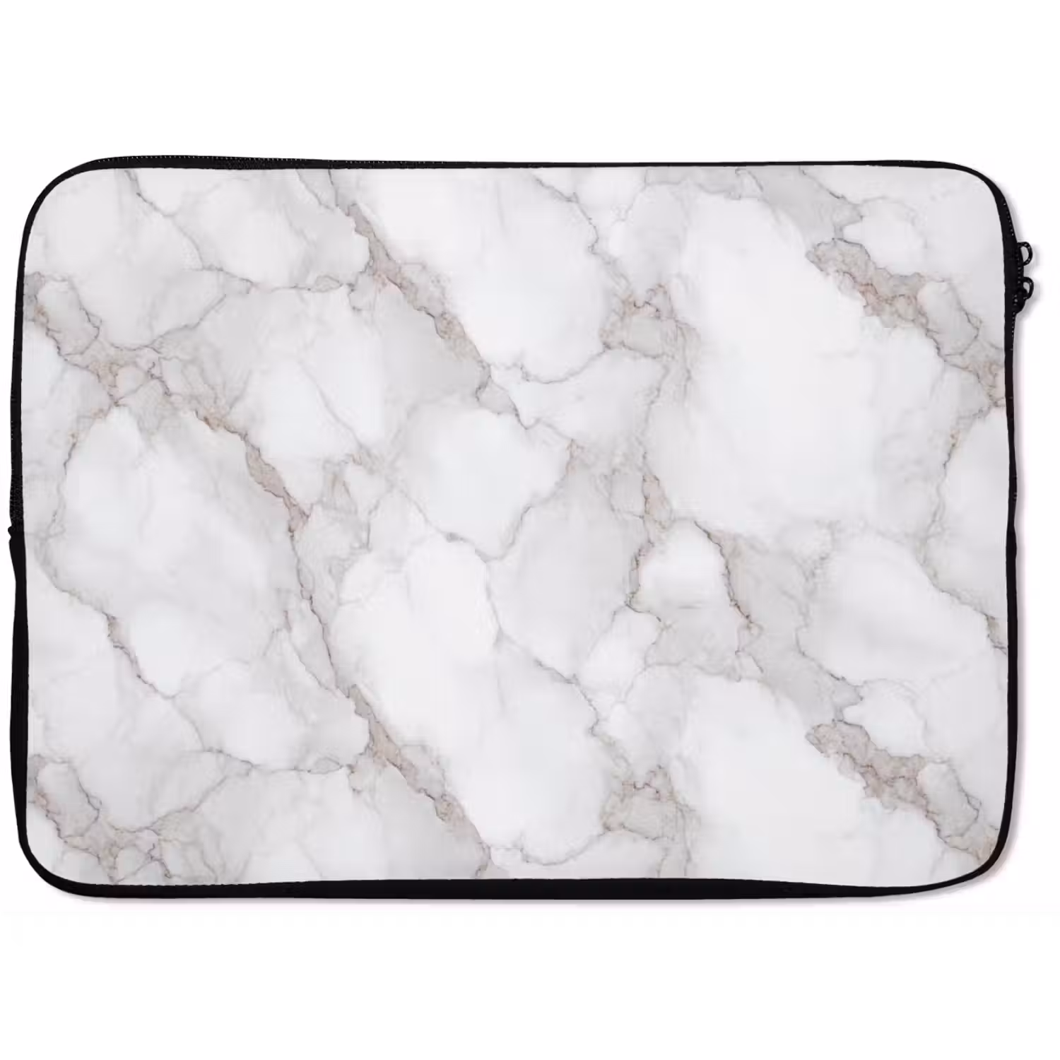Wit - Marmer - Bruin laptophoes neopreen klein 279 -zkaufland3dotto