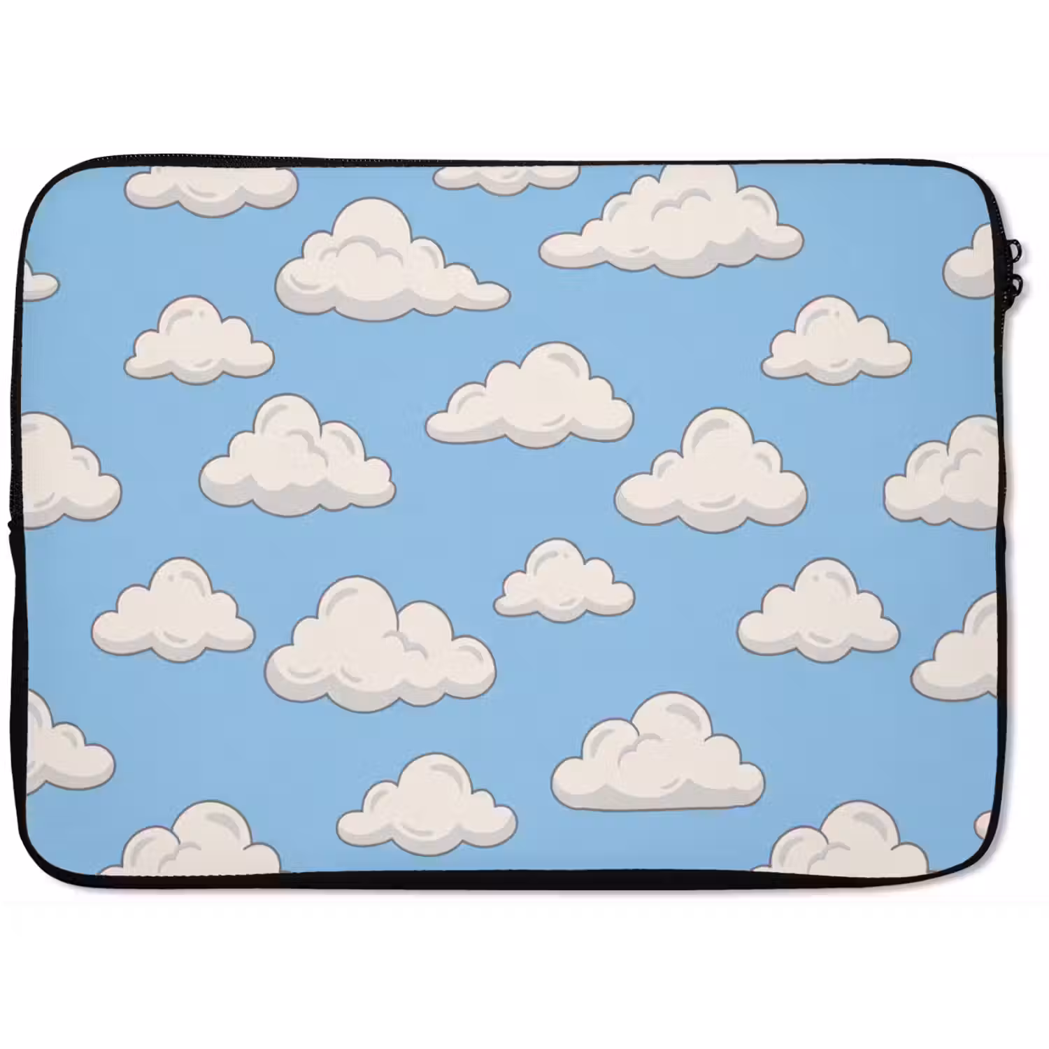 Wolk - Cartoon - Lucht - Blauw - Wit laptophoes neopreen klein -zkaufland3dotto
