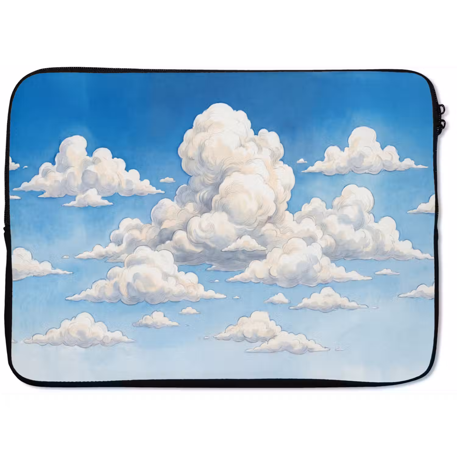 Wolken - Blauwe lucht - Natuur - Modern - Wit laptophoes neopreen klein -zkaufland3dotto