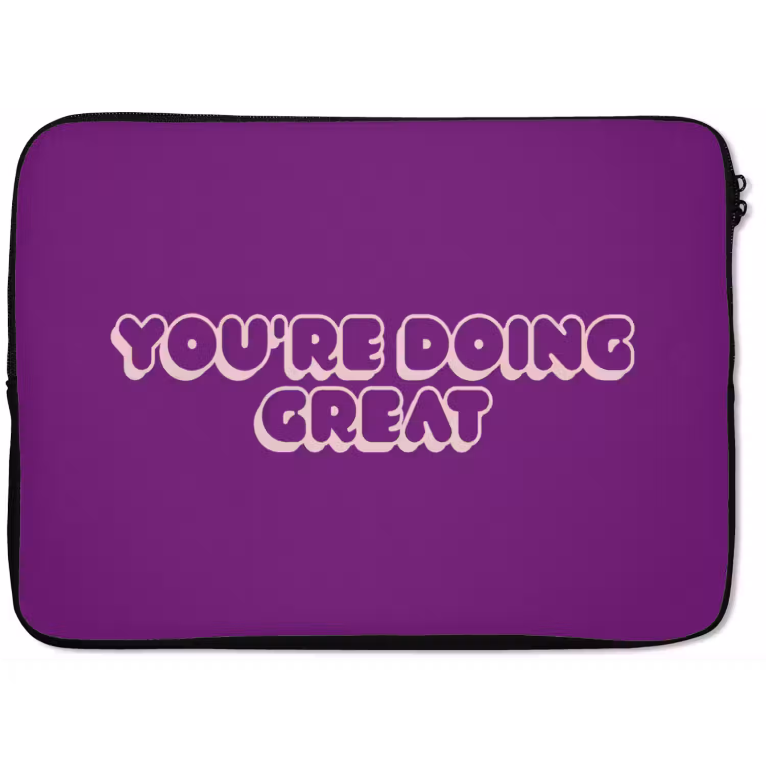 You're doing great - Paars - Bubble letters laptophoes neopreen klein -zkaufland3dotto