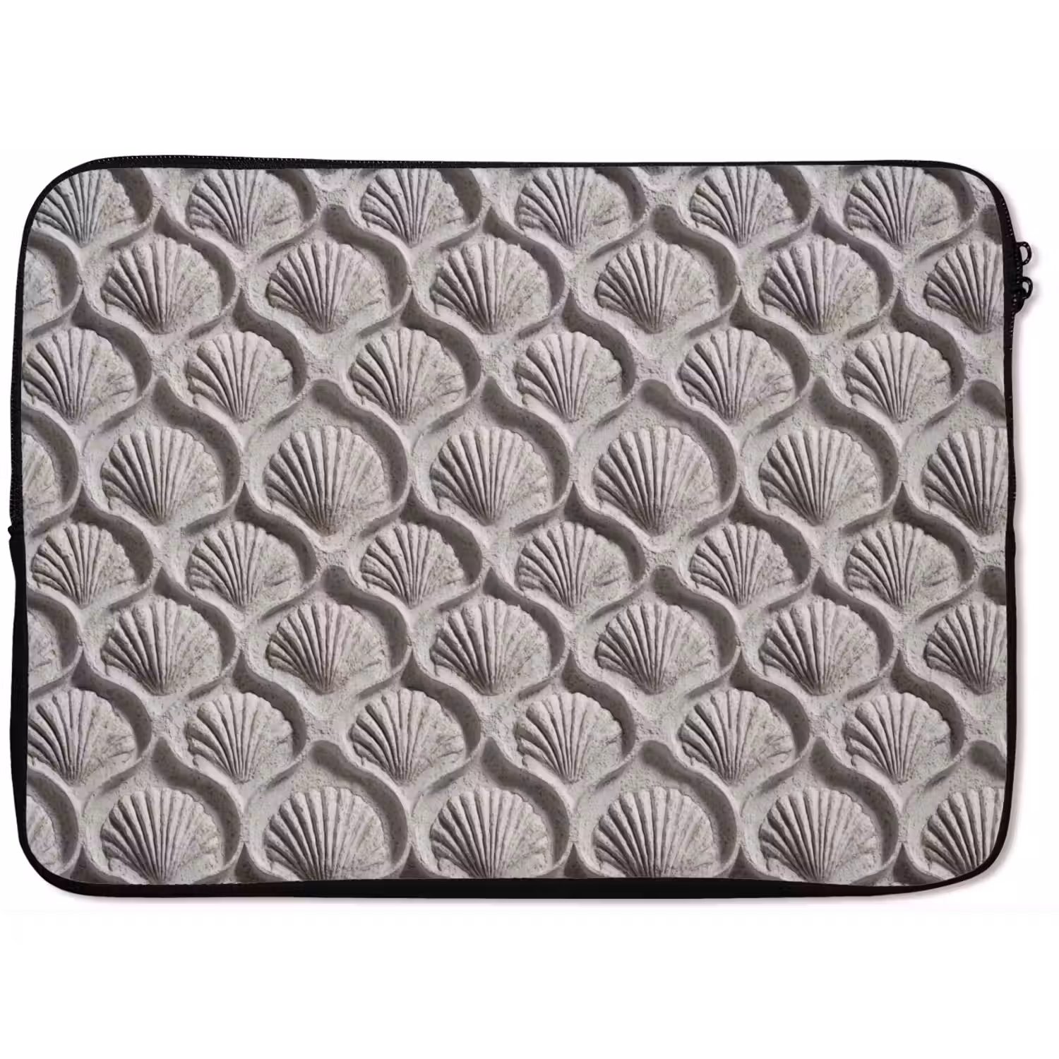 Zand - Schelpenvorm - Grijs laptophoes neopreen klein 279 -zkaufland3dotto