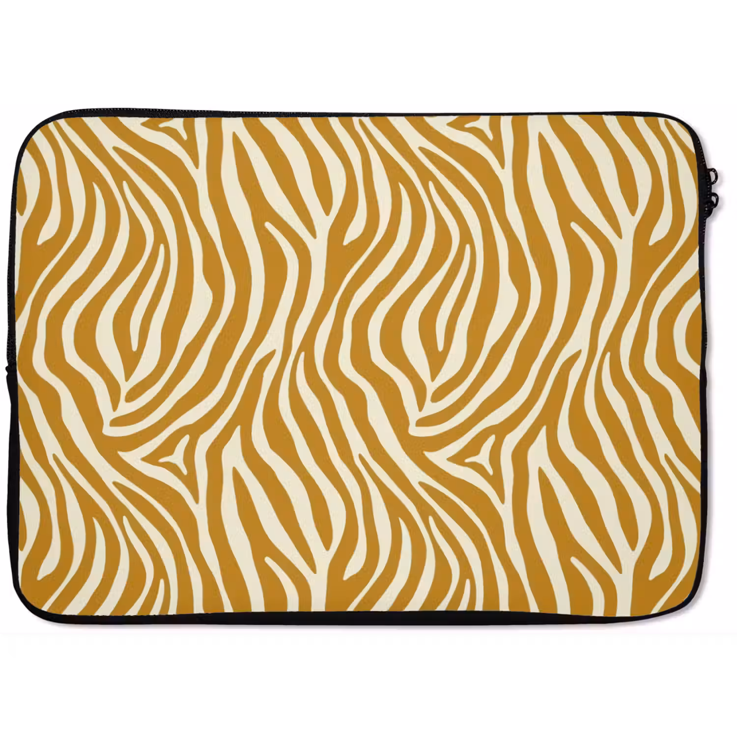 Zebra - Klassiek - Oker - Geel laptophoes neopreen klein 279 -zkaufland3dotto