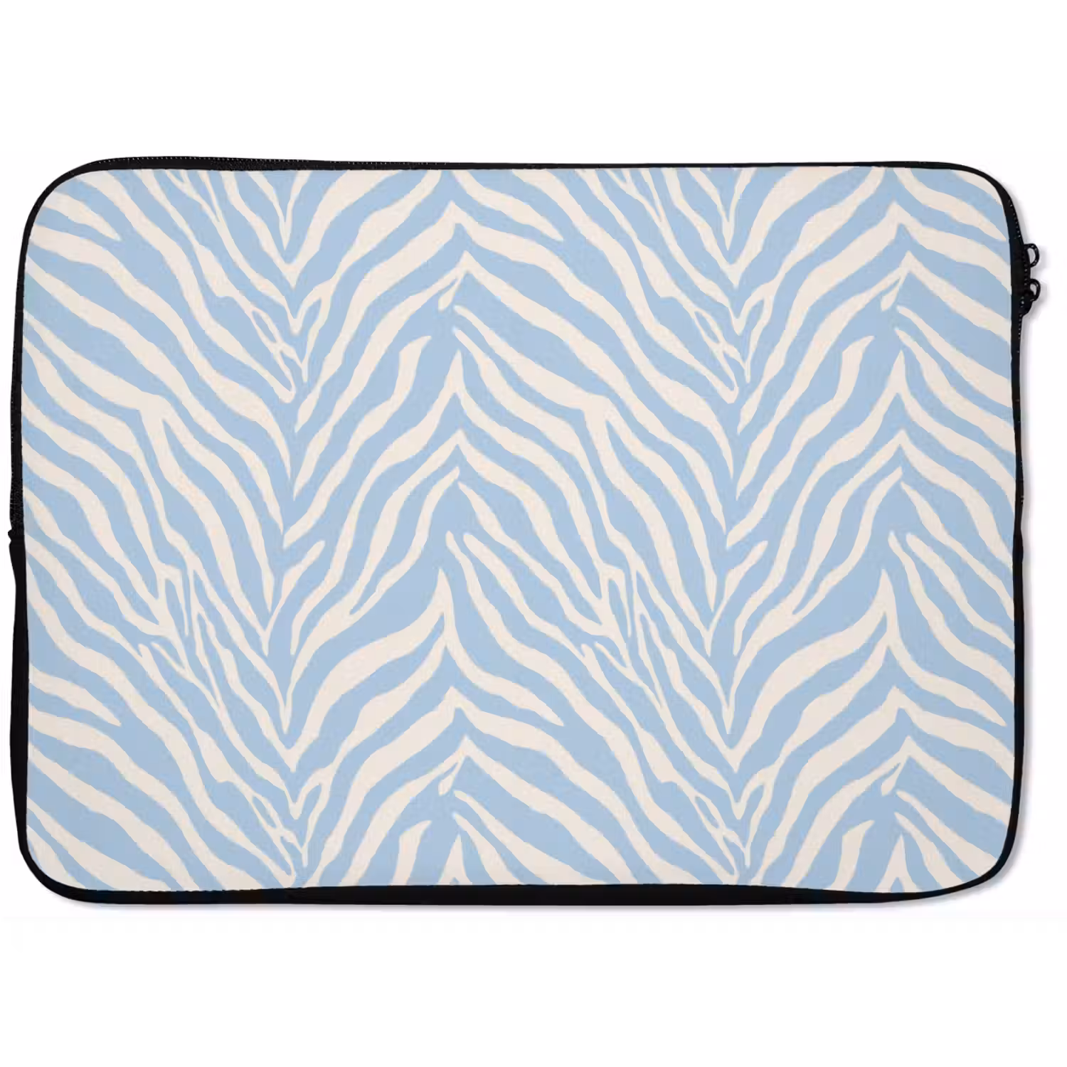 Zebra - Motief - Blauw - Wit laptophoes neopreen klein 279 -zkaufland3dotto