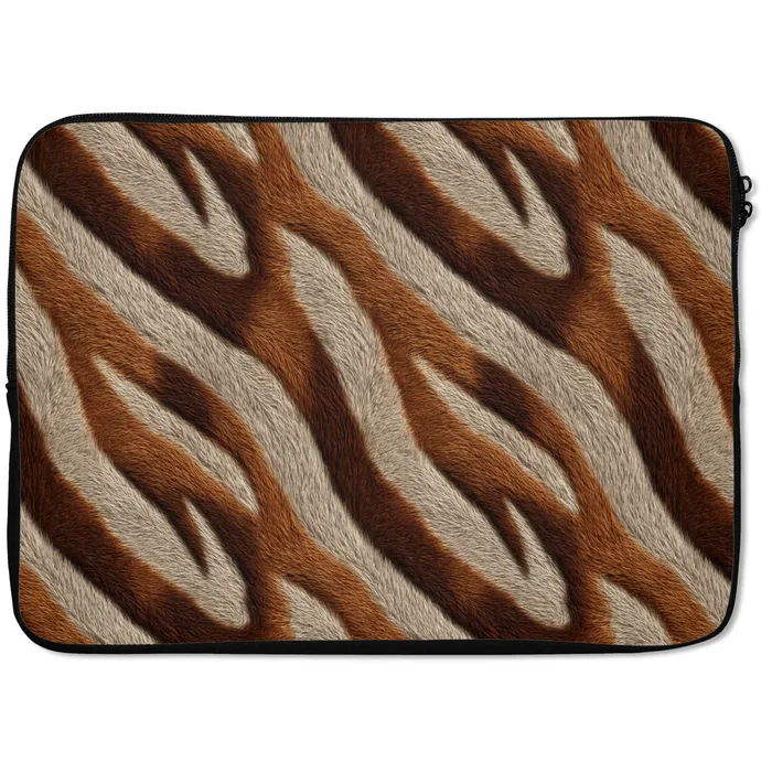 Zebra - Patroon - Bruin laptophoes neopreen klein 279 -zkaufland3dotto