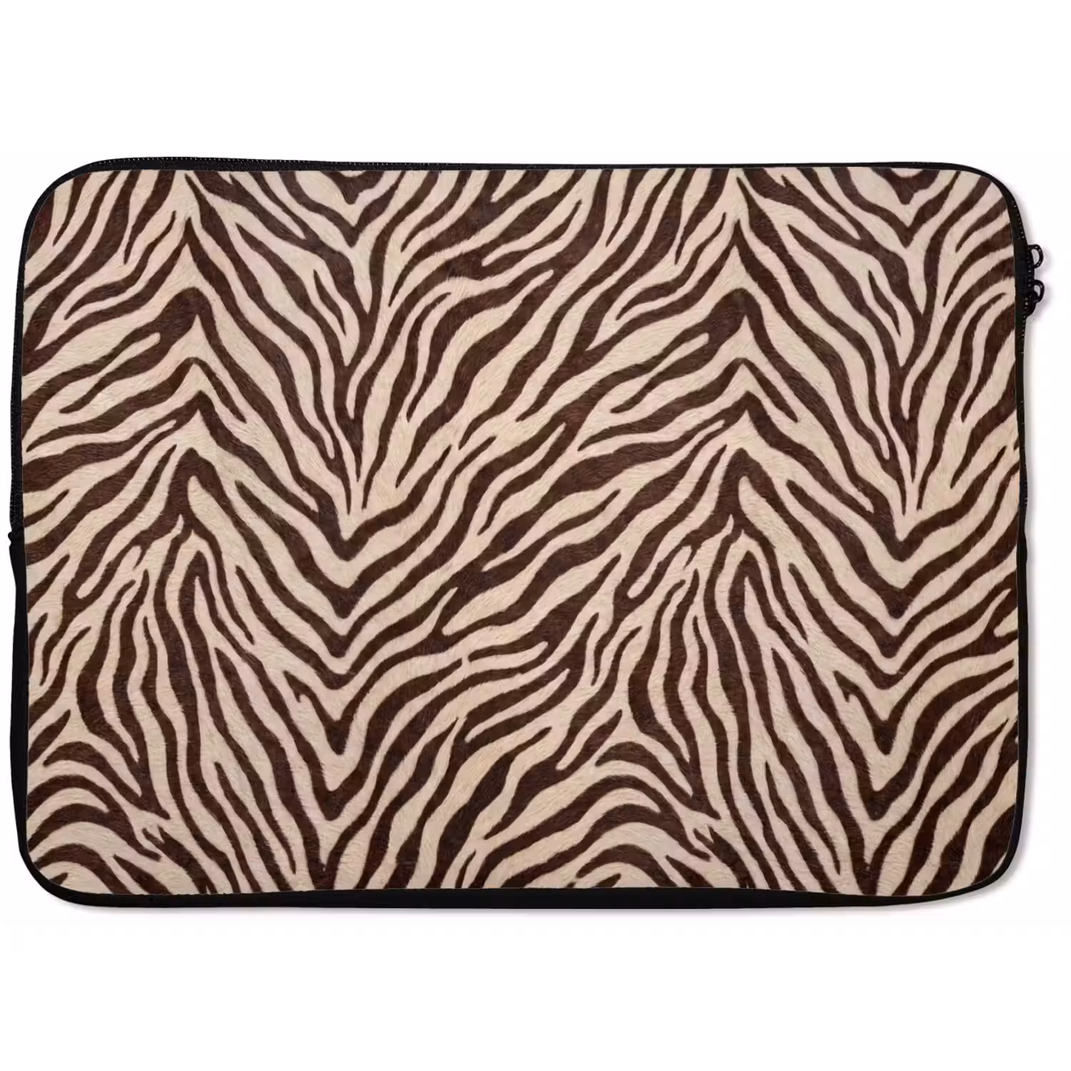 Zebra - Strepen - Bruin laptophoes neopreen klein -zkaufland3dotto