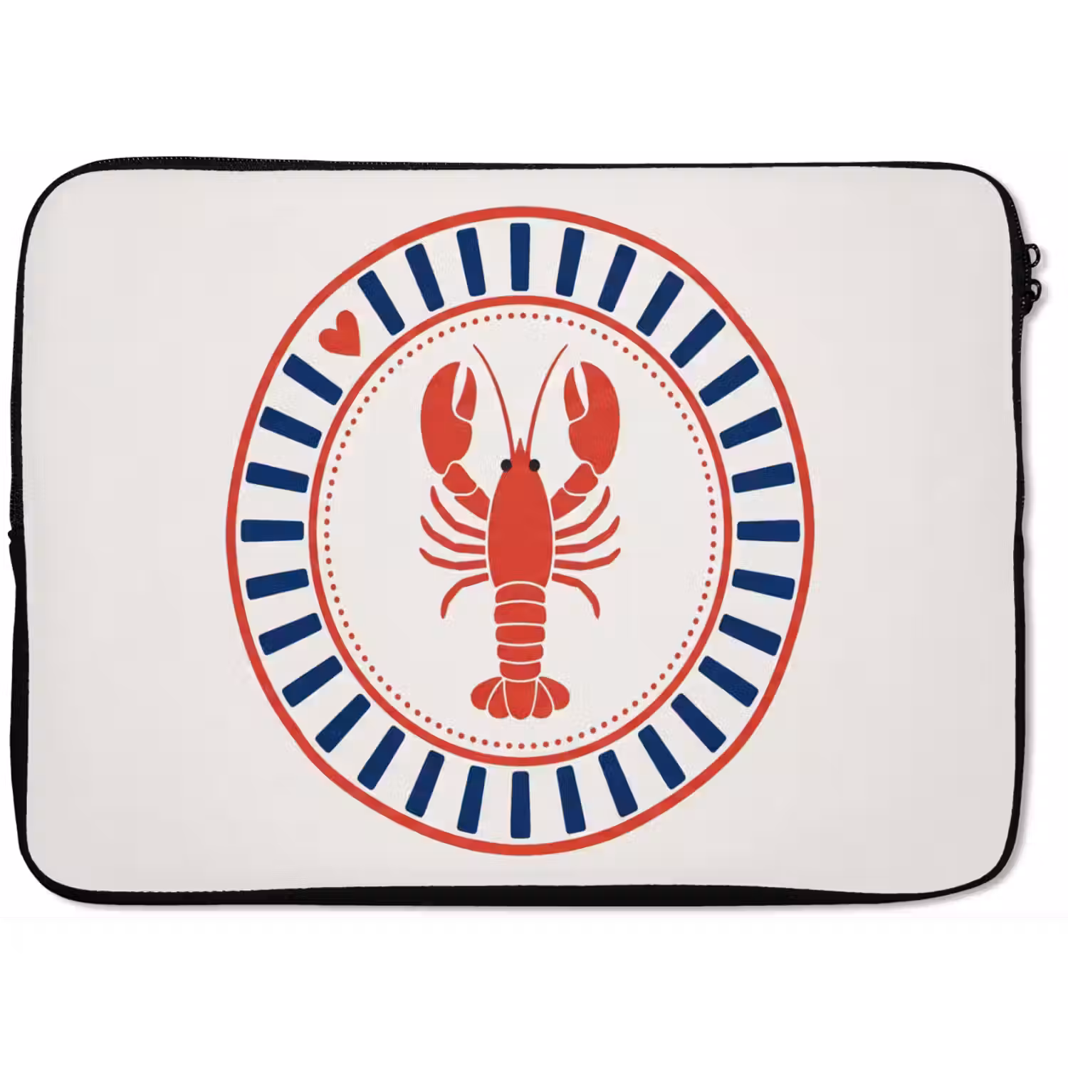 Zeeleven - Kreeft - Embleem - Grafisch - Rood laptophoes neopreen klein -zkaufland3dotto