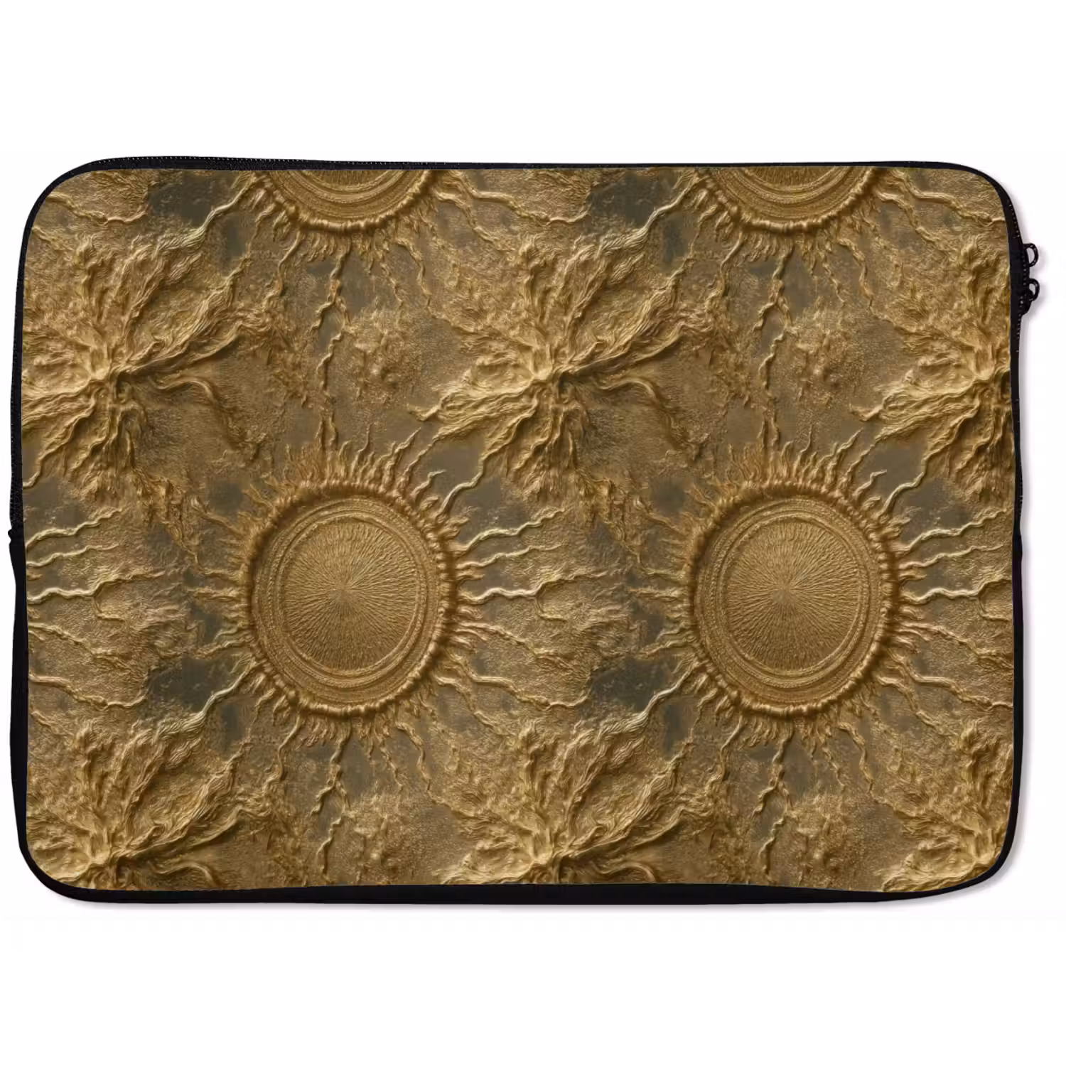Zon - Reliëf - Antiek - Goud laptophoes neopreen klein 279 -zkaufland3dotto