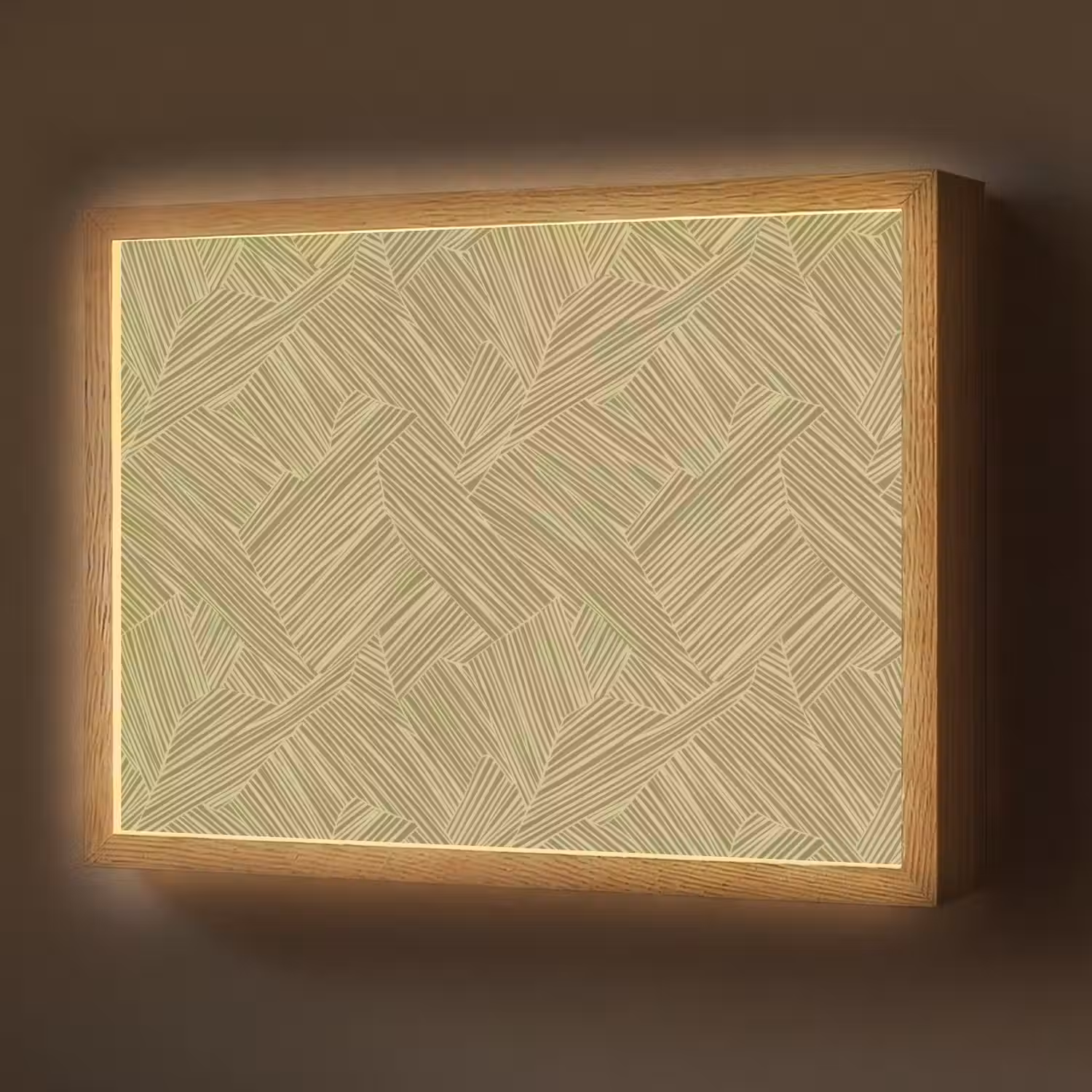 Abstract - Modern - Groen Light Box met batterij (Wandlamp) middel 907 -z3d_website
