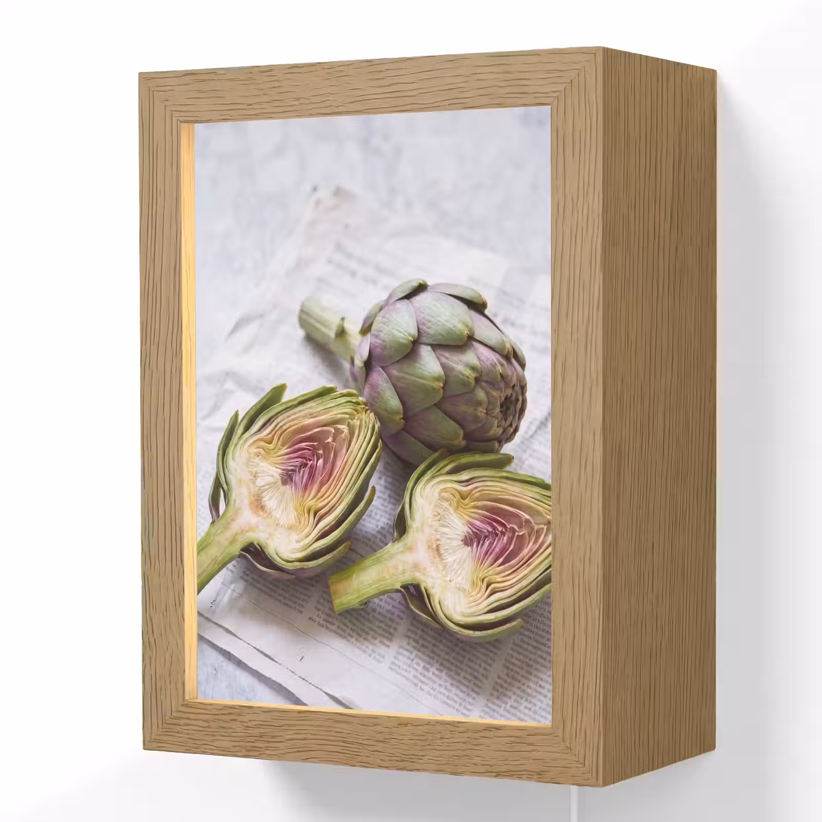 Lightbox - Wandlamp - Artisjok - Doorgesneden - Eten - Artisjok - Doorgesneden - Eten Light Box met kabel (Wandlamp) klein