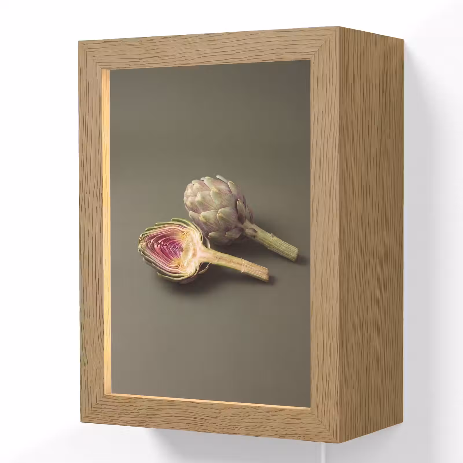 Lightbox - Wandlamp - Artisjok - Paars - Voedsel - Artisjok - Paars - Voedsel Light Box met kabel (Wandlamp) klein