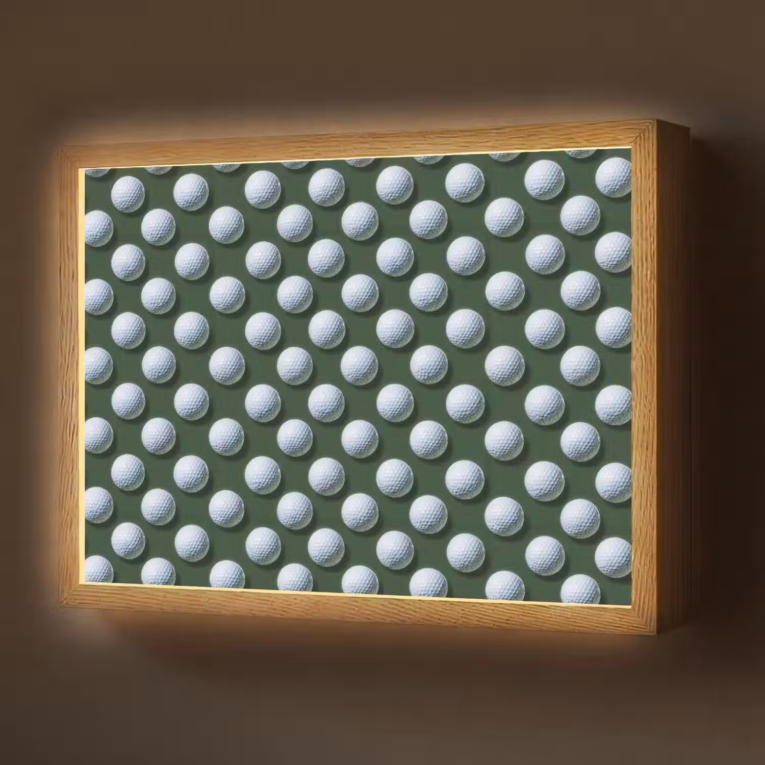 Ballen - Golf - Groen Light Box met batterij (Wandlamp) middel 907 -z3d_website