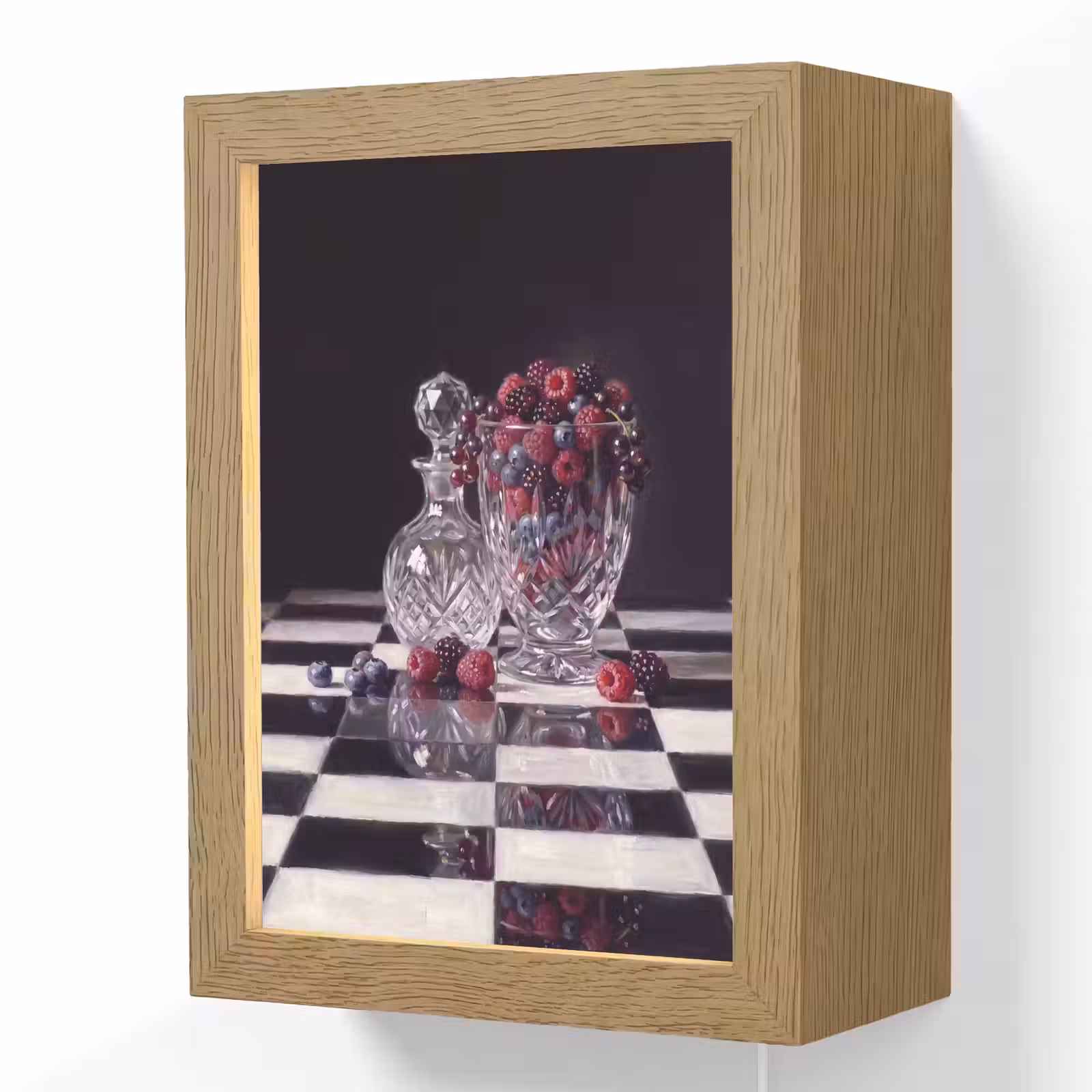 Lightbox - Wandlamp - Bessen - Kristal - Stilleven - Bessen - Kristal - Stilleven Light Box met kabel (Wandlamp) klein