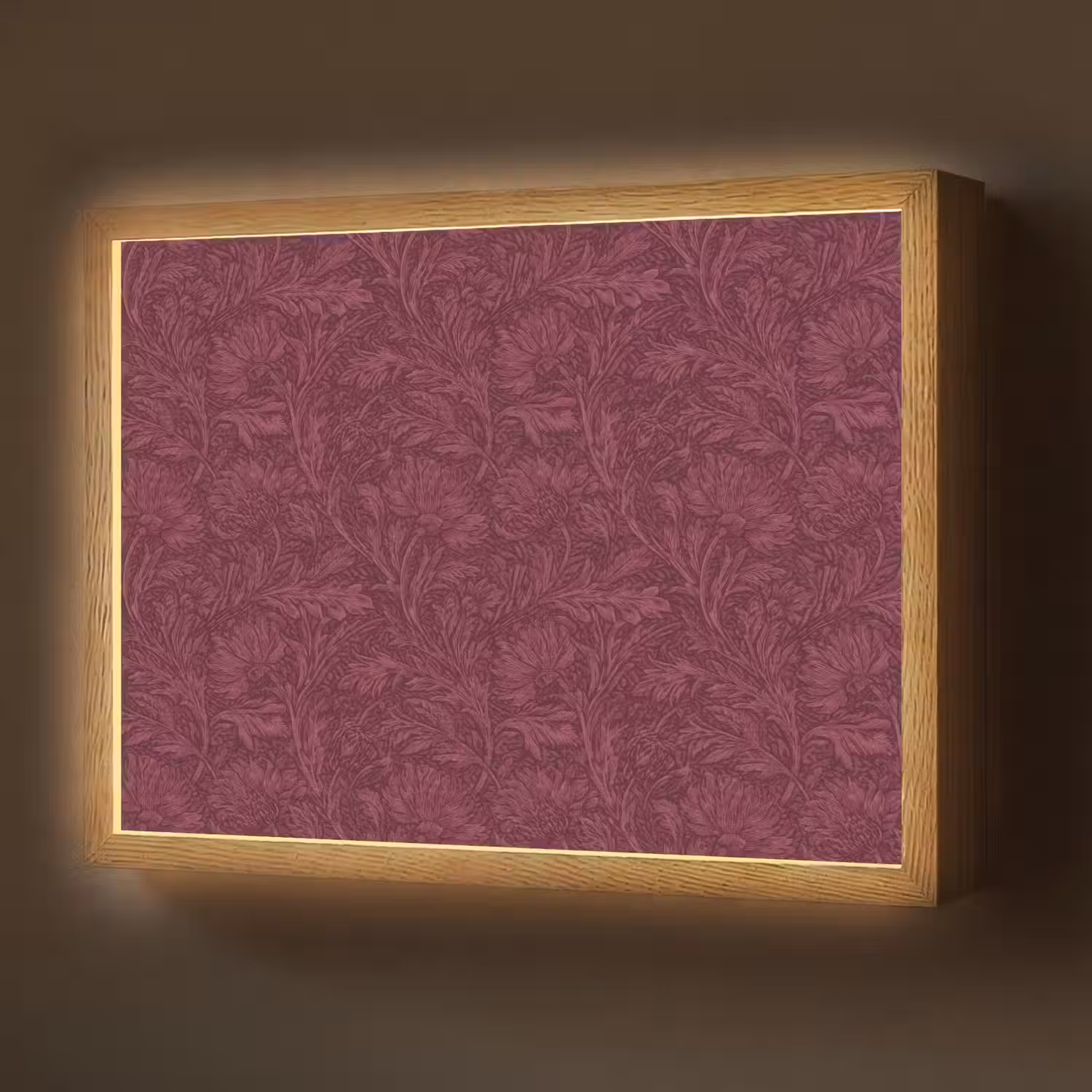 Bladeren - Patroon - Paars Light Box met batterij (Wandlamp) middel 907 -z3d_website