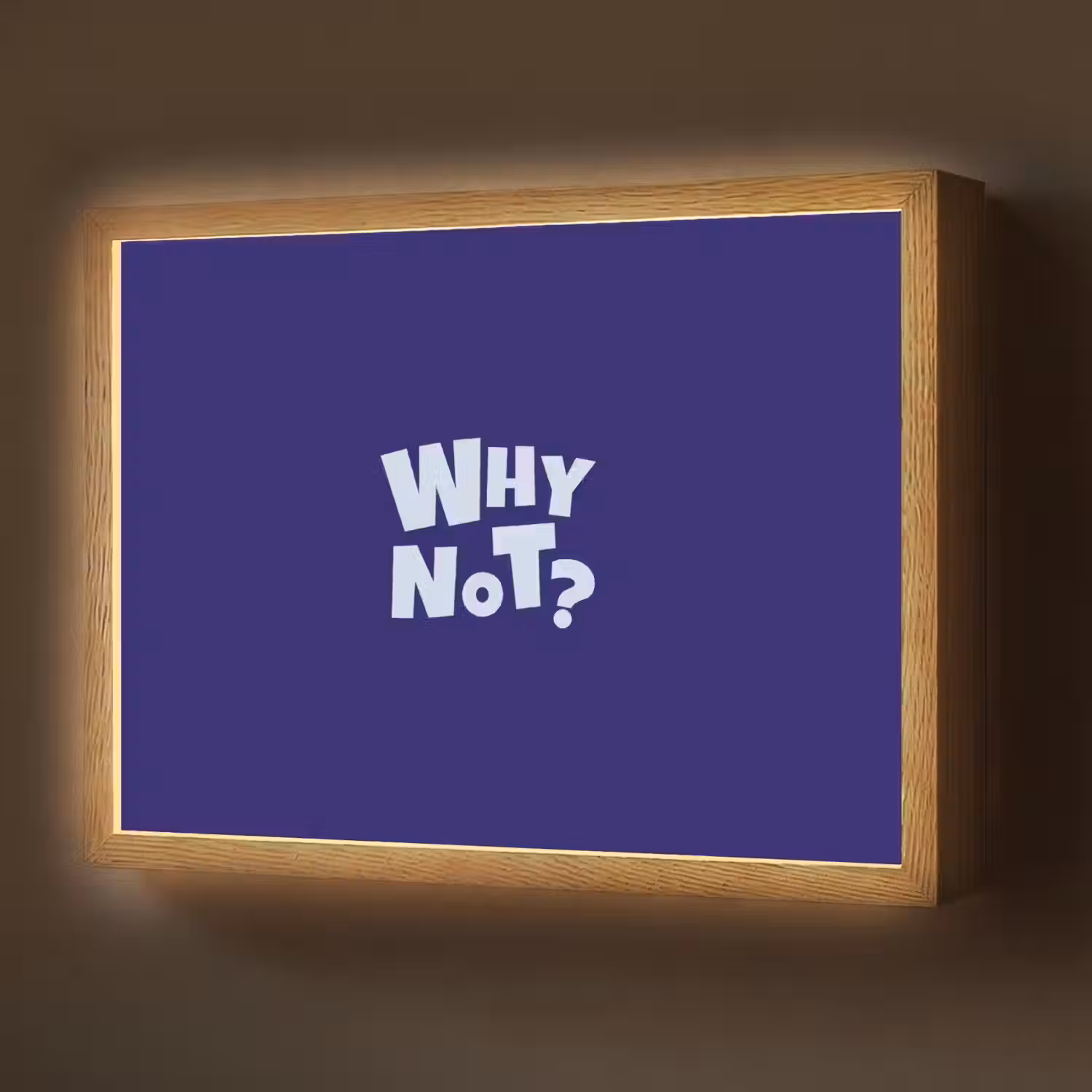 Blauw - Why not - Minimalistisch Light Box met batterij (Wandlamp) middel -z3d_website