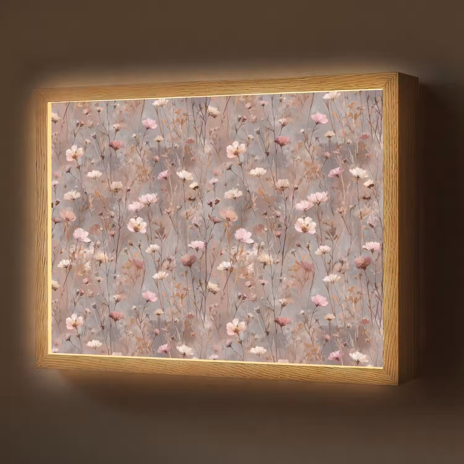 Bloemen - Wild - Pastel Light Box met batterij (Wandlamp) middel 907 -z3d_website