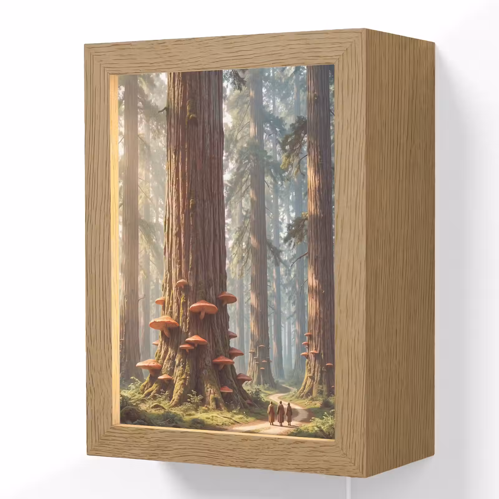 Lightbox - Wandlamp - Bos - Bomen - Natuur - Bos - Bomen - Natuur Light Box met kabel (Wandlamp) klein