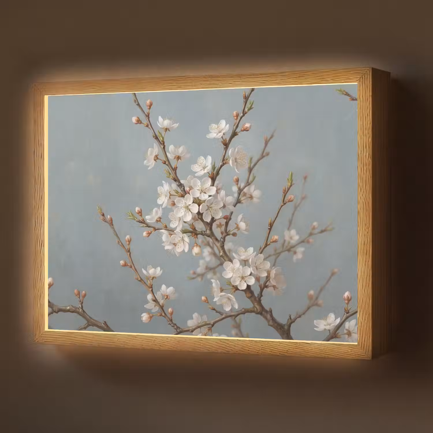 Botanisch - Stilleven - Blauw Light Box met batterij (Wandlamp) middel -z3d_website