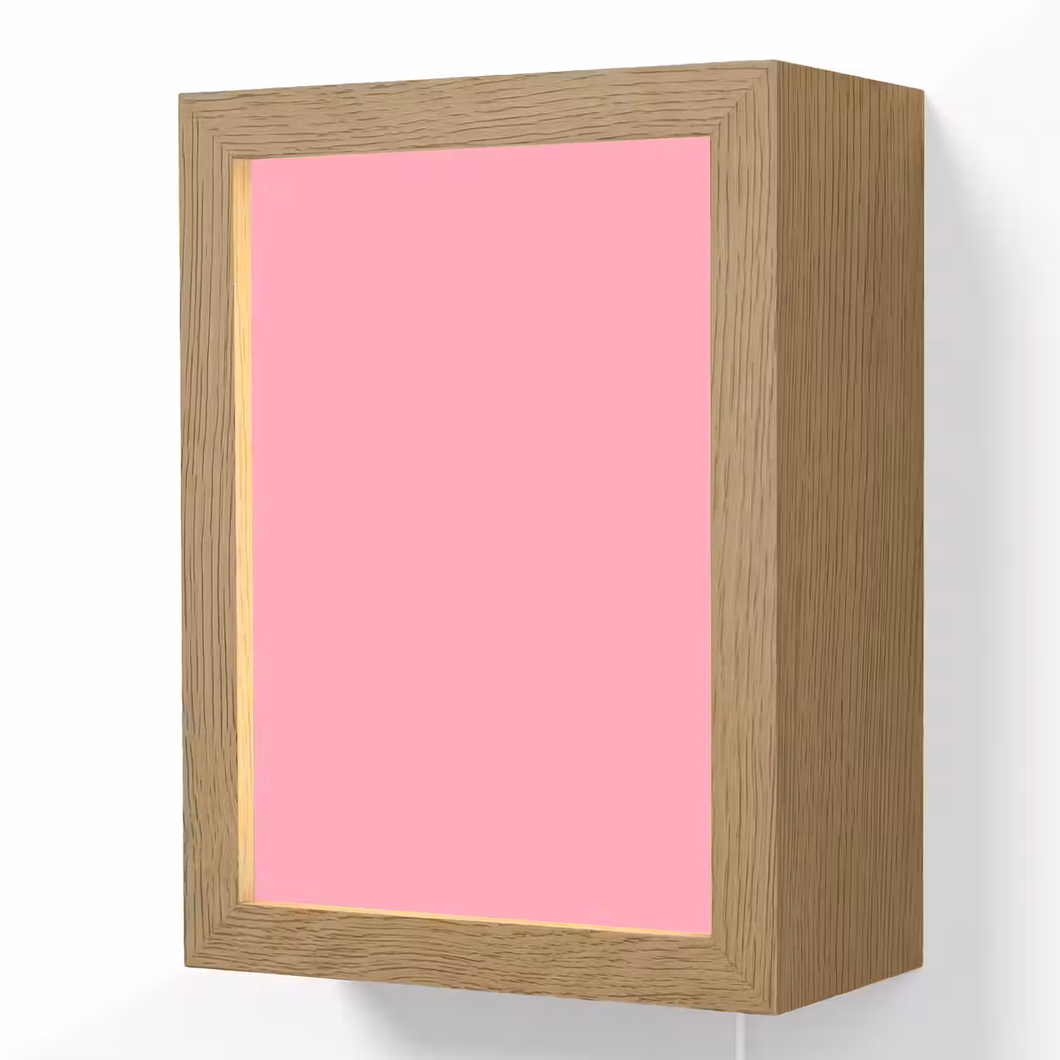 Bubblegum - Pink - Roze Light Box met kabel (Wandlamp) klein 929 -3d