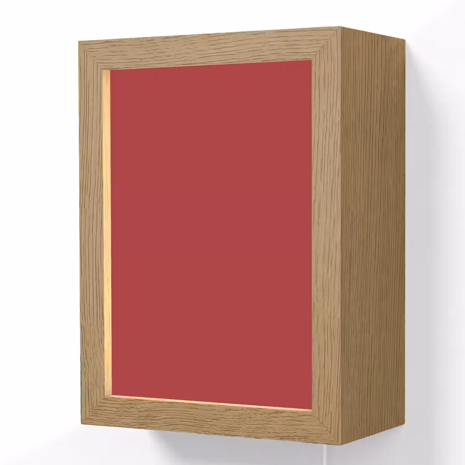 Burgundy - Wine - Rood Light Box met kabel (Wandlamp) klein 929 -3d