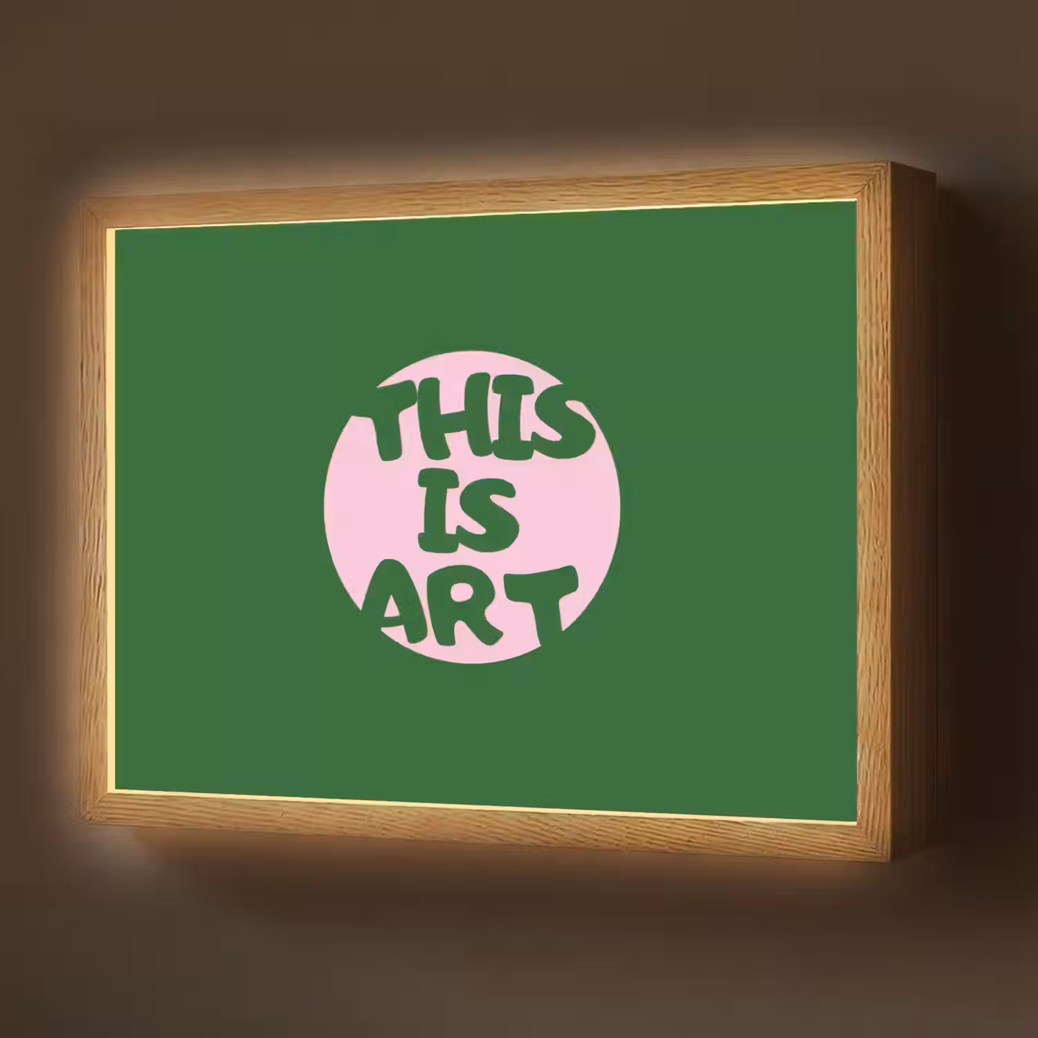 Cirkel - Roze - Tekst - Art Light Box met batterij (Wandlamp) middel -z3d_website