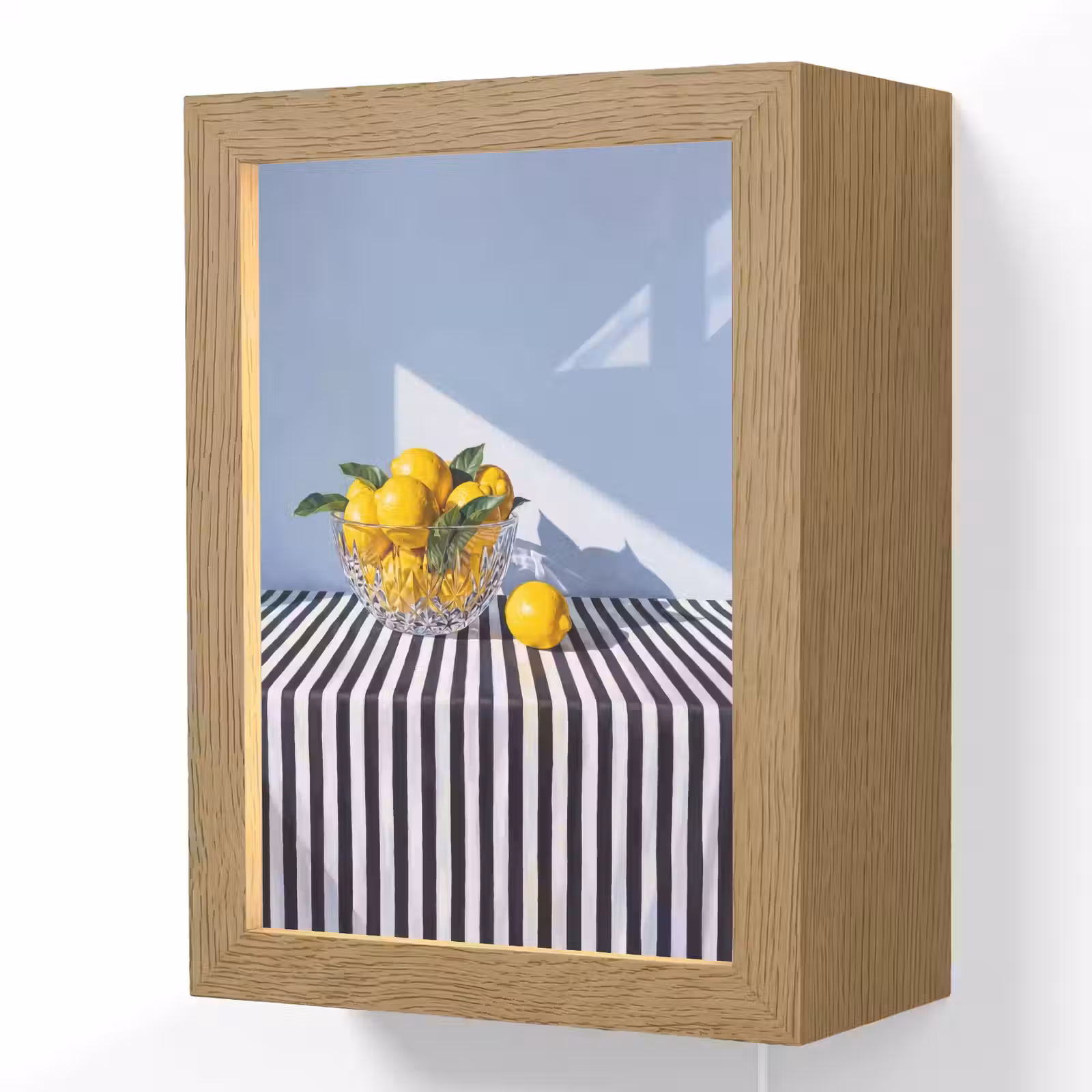 Lightbox - Wandlamp - Citroenen - Fruit - Geel - Citroenen - Fruit - Geel Light Box met kabel (Wandlamp) klein