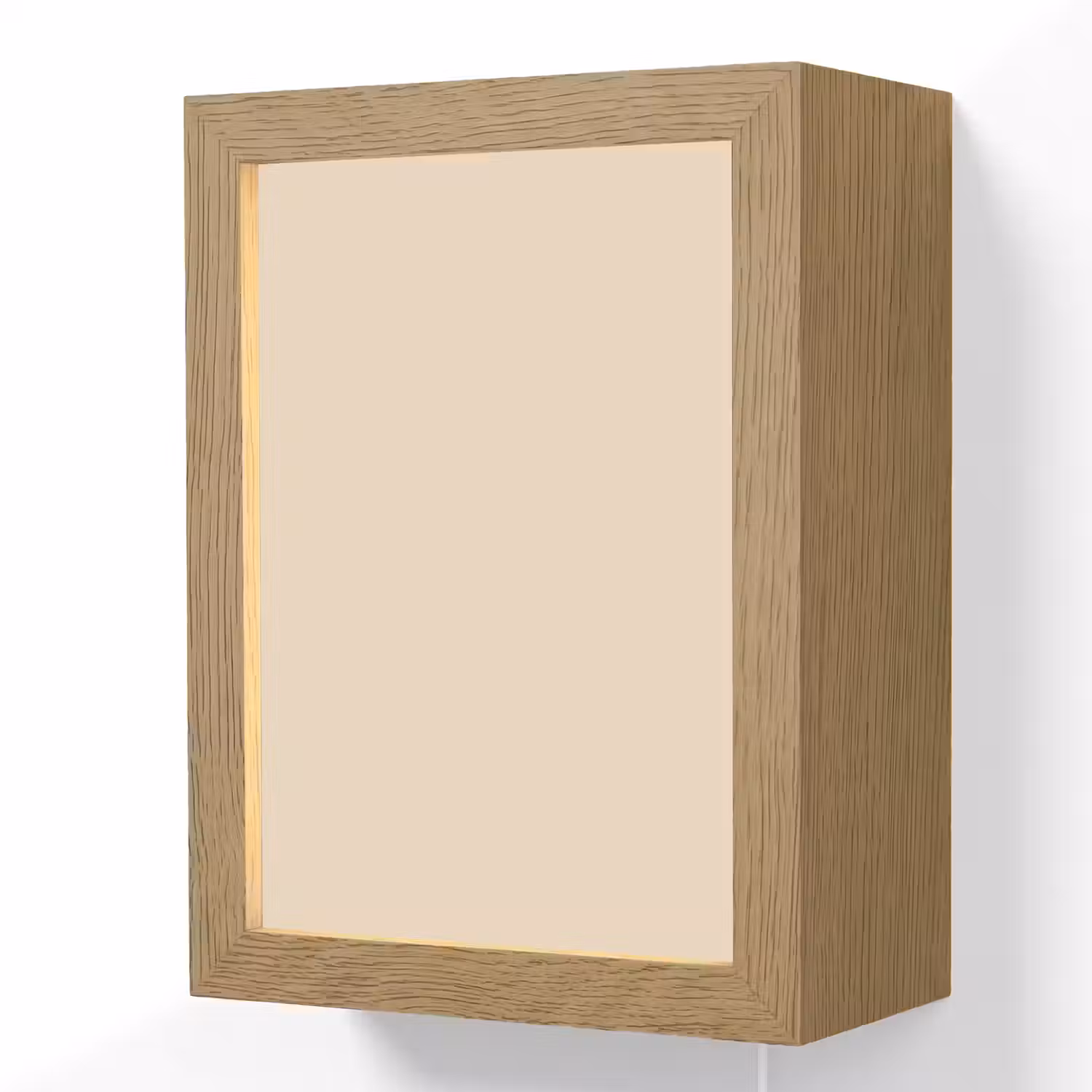 Cream - Nude - Neutraal Light Box met kabel (Wandlamp) klein 929 -3d