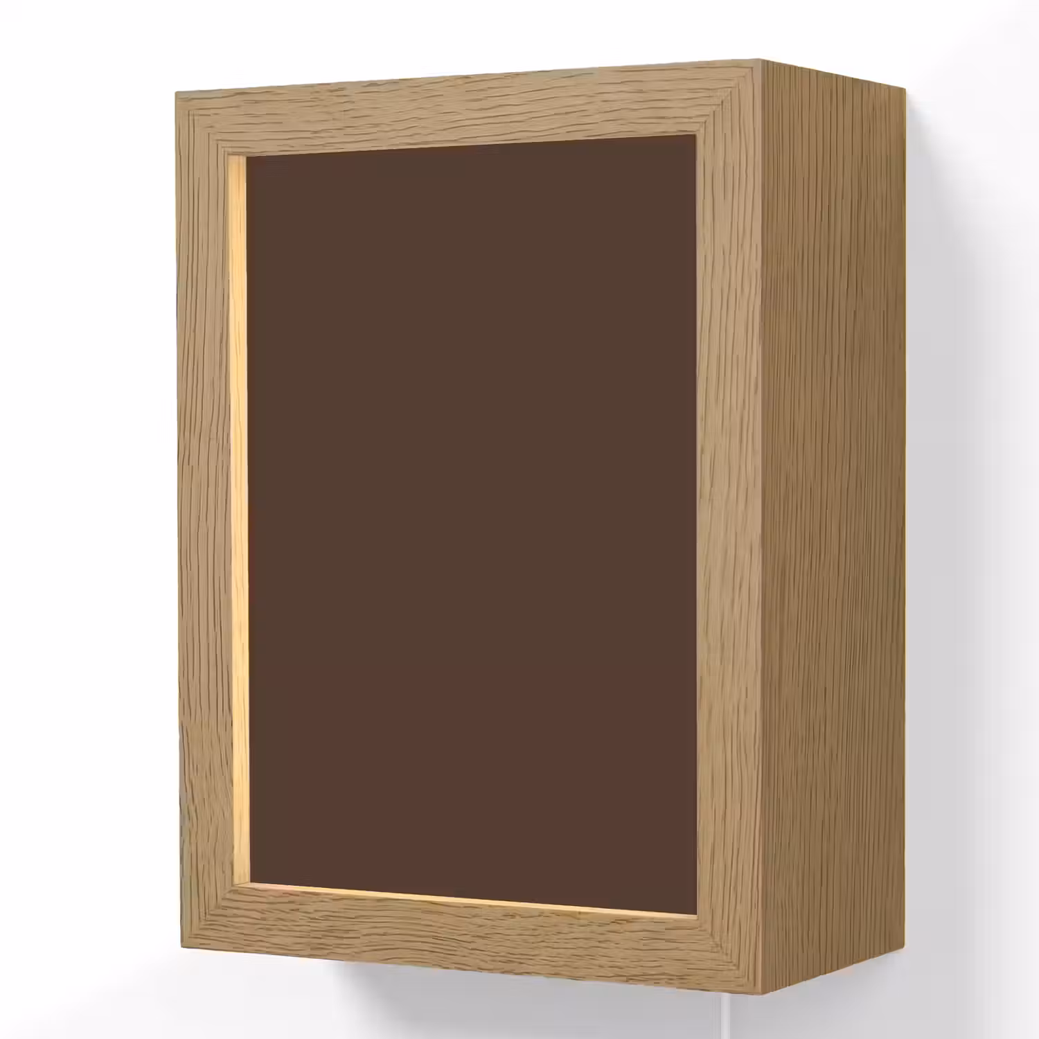 Dark - Chocolate - Bruin Light Box met kabel (Wandlamp) klein 929 -3d
