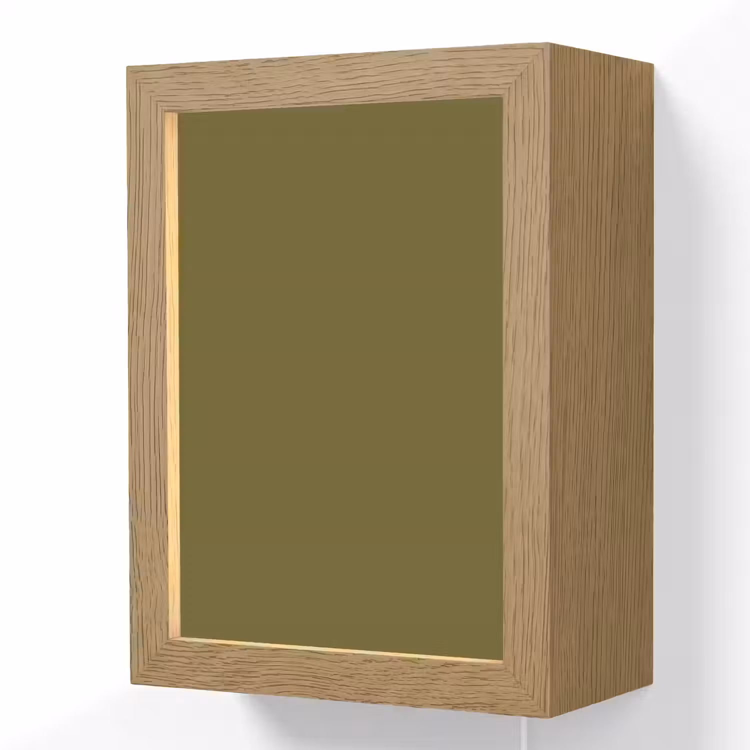 Dark - Olive - Groen Light Box met kabel (Wandlamp) klein 929 -3d