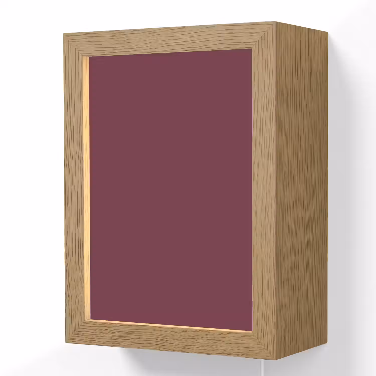 Deep - Plum - Paars Light Box met kabel (Wandlamp) klein 929 -3d