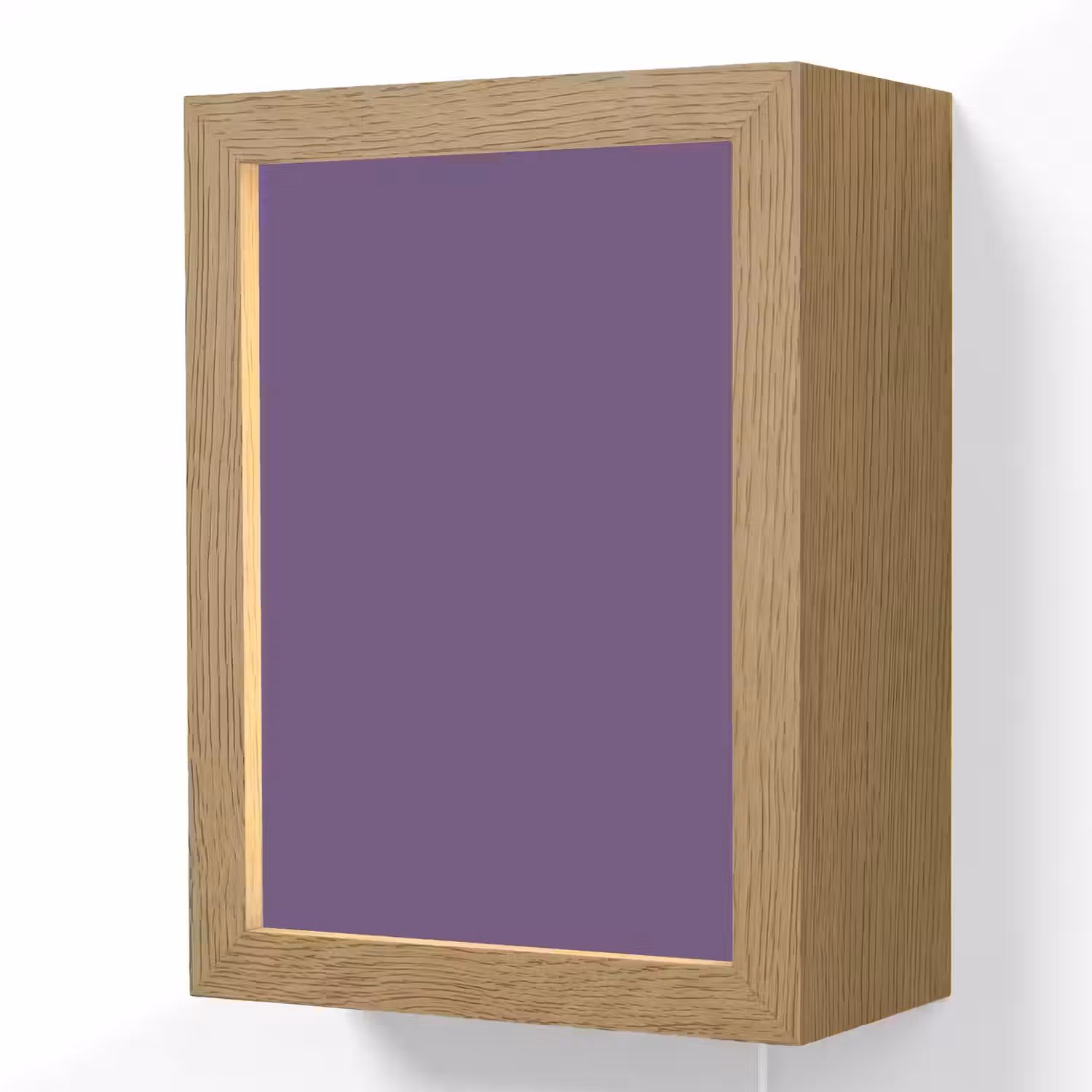 Deep - Plum - Paars Light Box met kabel (Wandlamp) klein 929 -3d