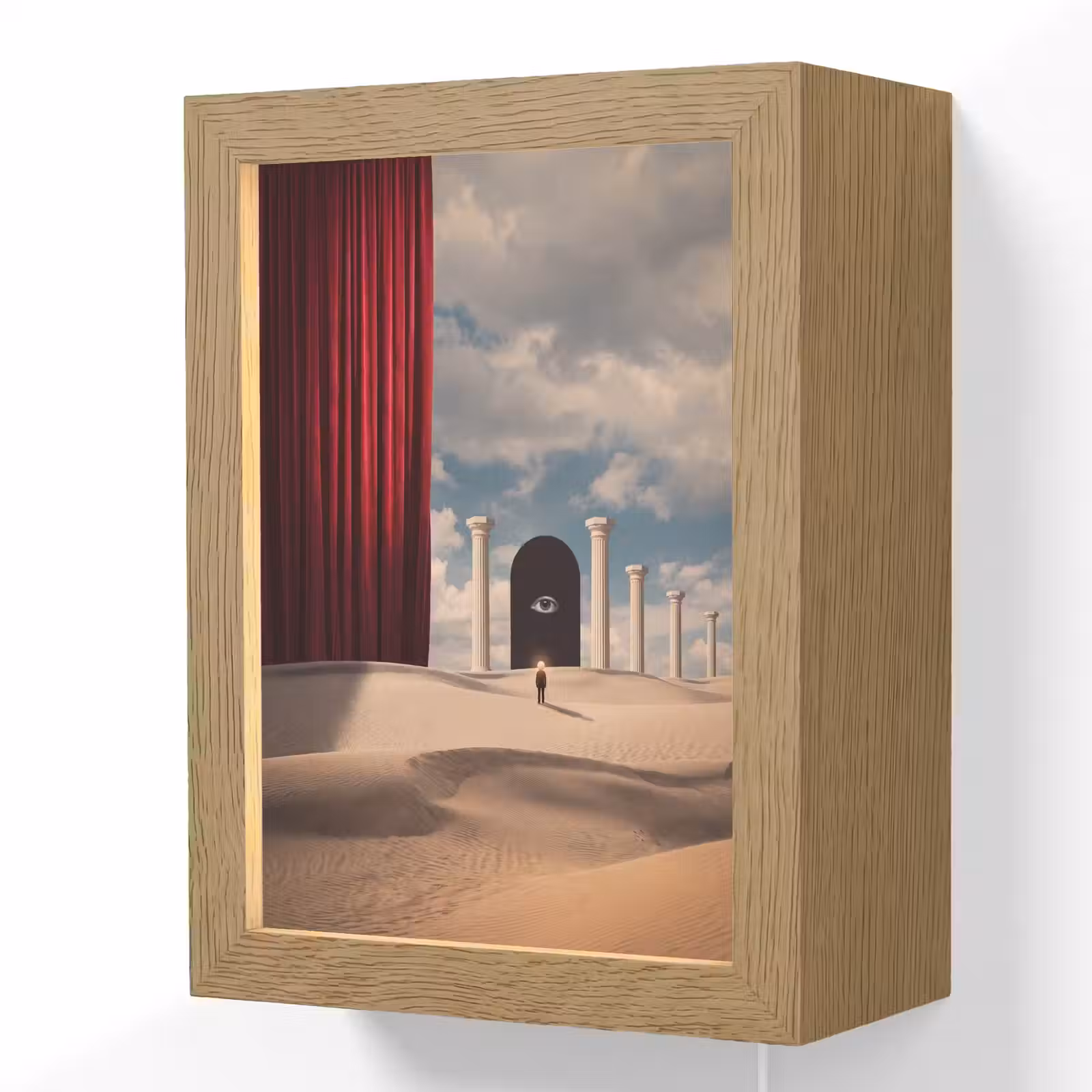 Lightbox - Wandlamp - Droom - Woestijn - Oog - Droom - Woestijn - Oog Light Box met kabel (Wandlamp) klein