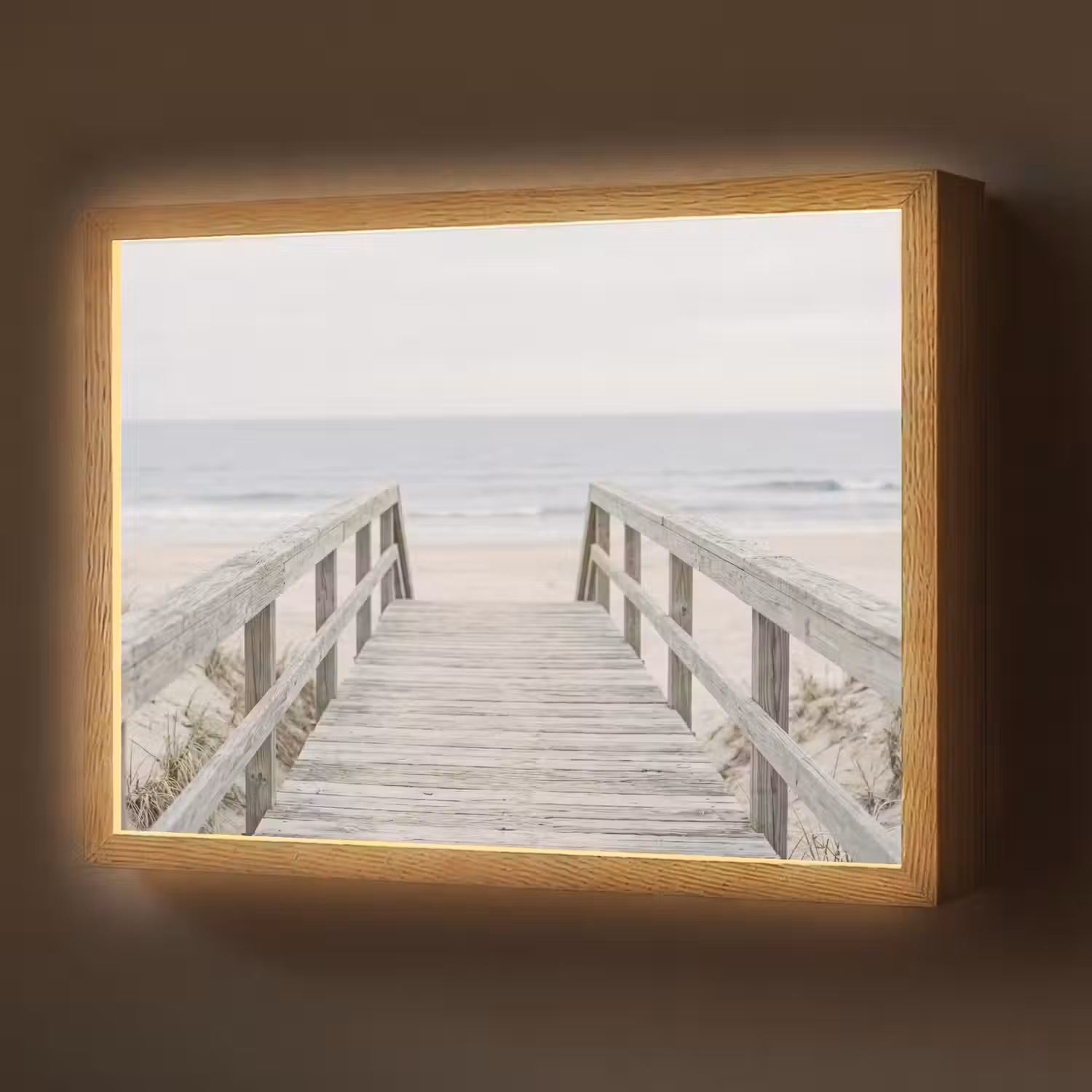 Duinen - Vlonder - Oceaan Light Box met batterij (Wandlamp) middel -z3d_website