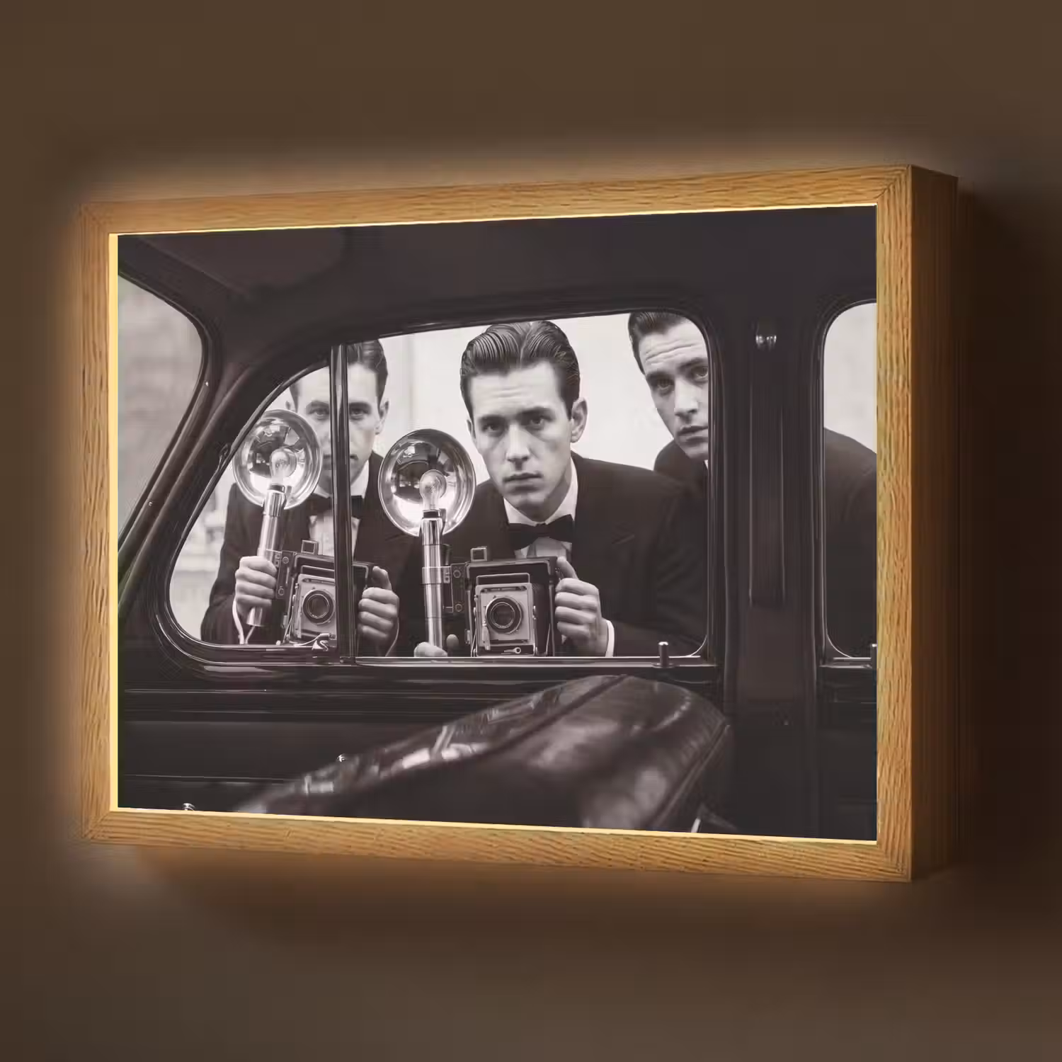 Fotograaf - Camera - Vintage - Journalistiek - Zwart-wit Light Box met batterij (Wandlamp) middel -z3d_website