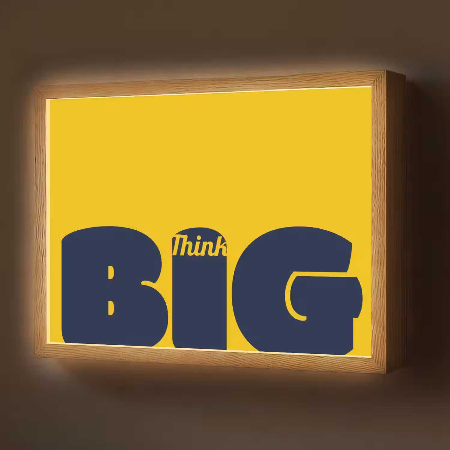 Geel - Think big - Grafisch Light Box met batterij (Wandlamp) middel -z3d_website