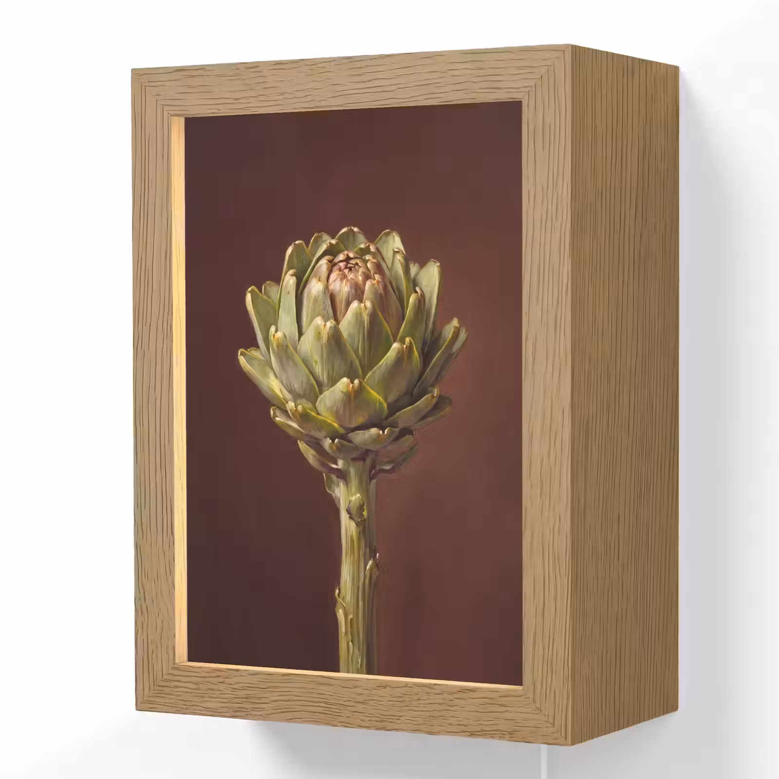 Lightbox - Wandlamp - Groente - Artisjok - Groen - Groente - Artisjok - Groen Light Box met kabel (Wandlamp) klein