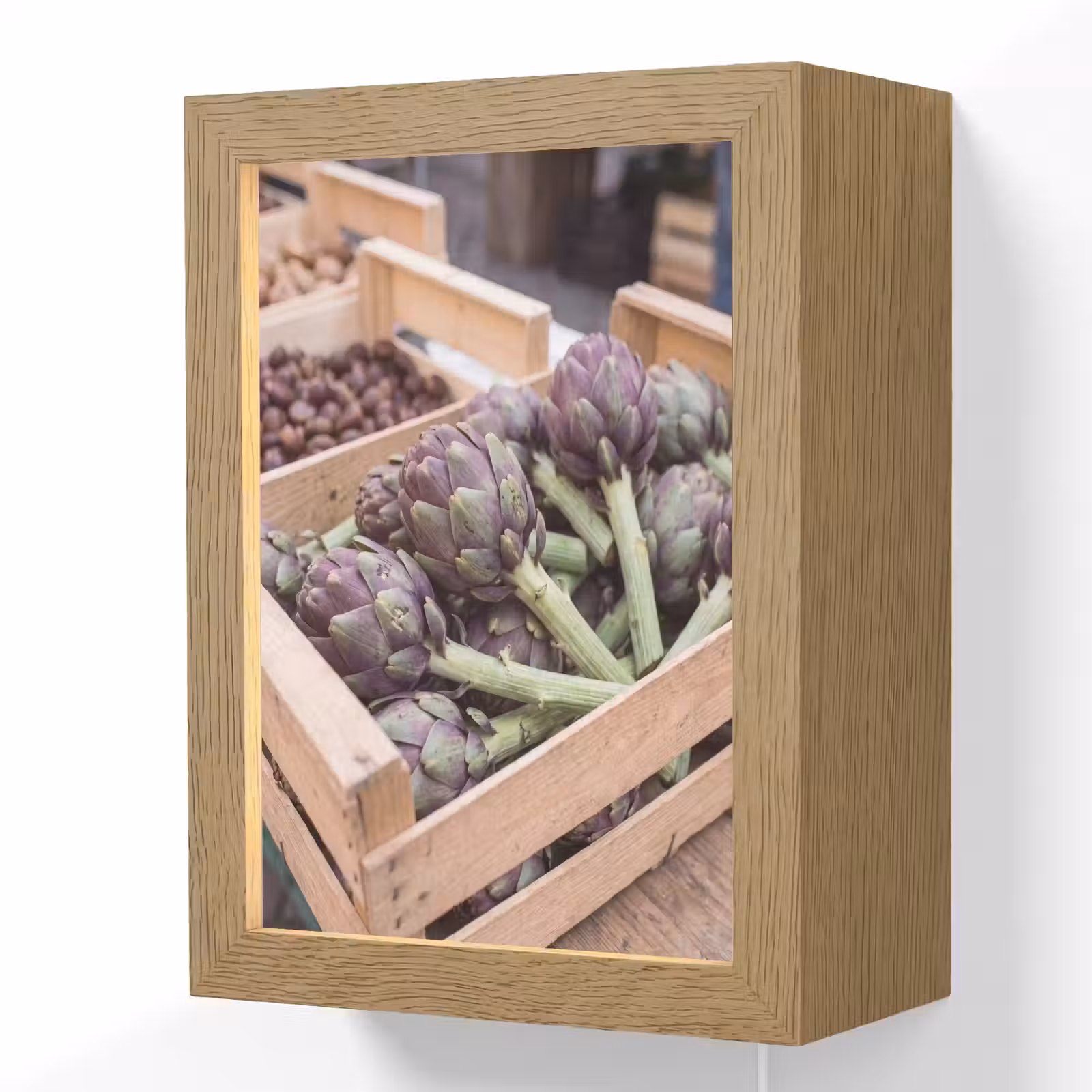 Lightbox - Wandlamp - Groenten - Markt - Vers - Groenten - Markt - Vers Light Box met kabel (Wandlamp) klein