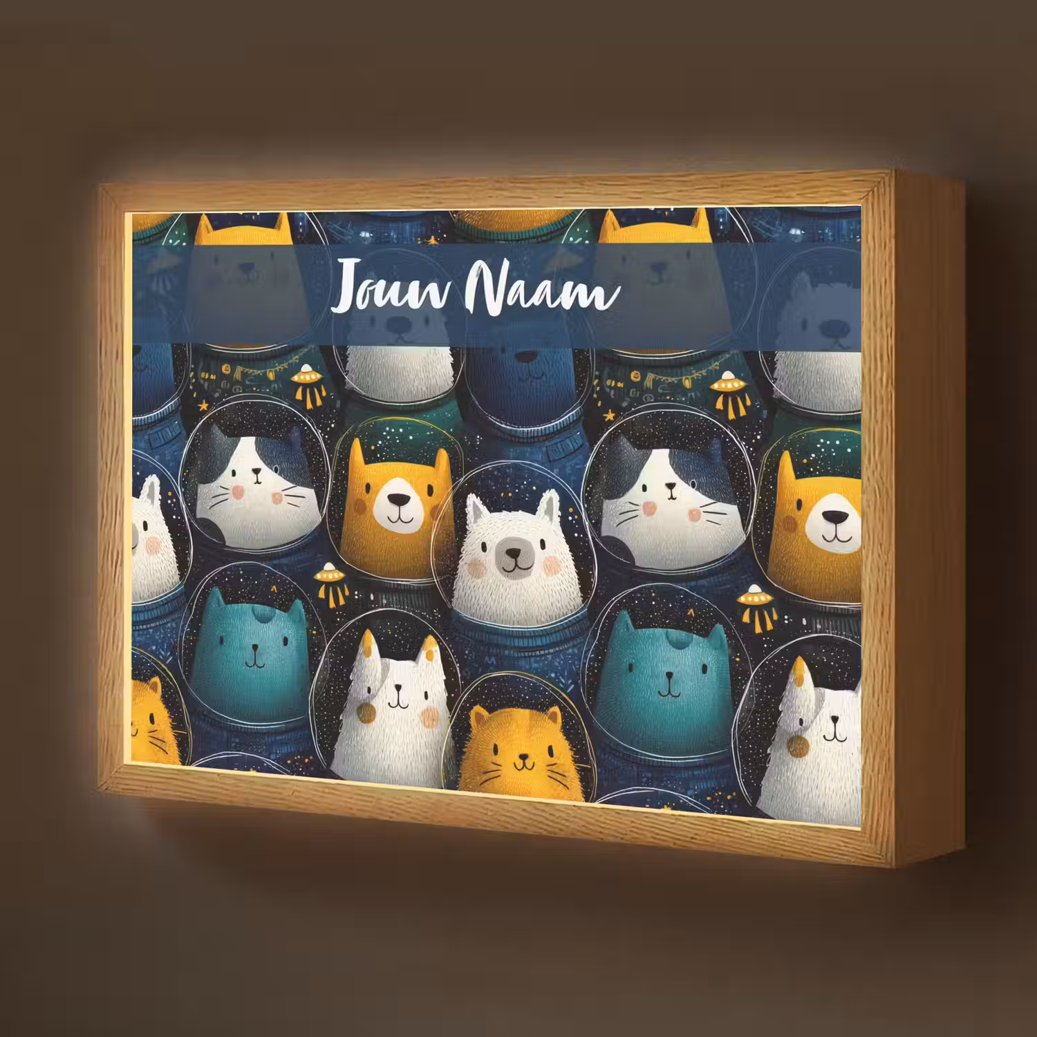 Dieren - Ruimtepakken - Sterren Light Box met batterij (Wandlamp kind) middel -z3d_website