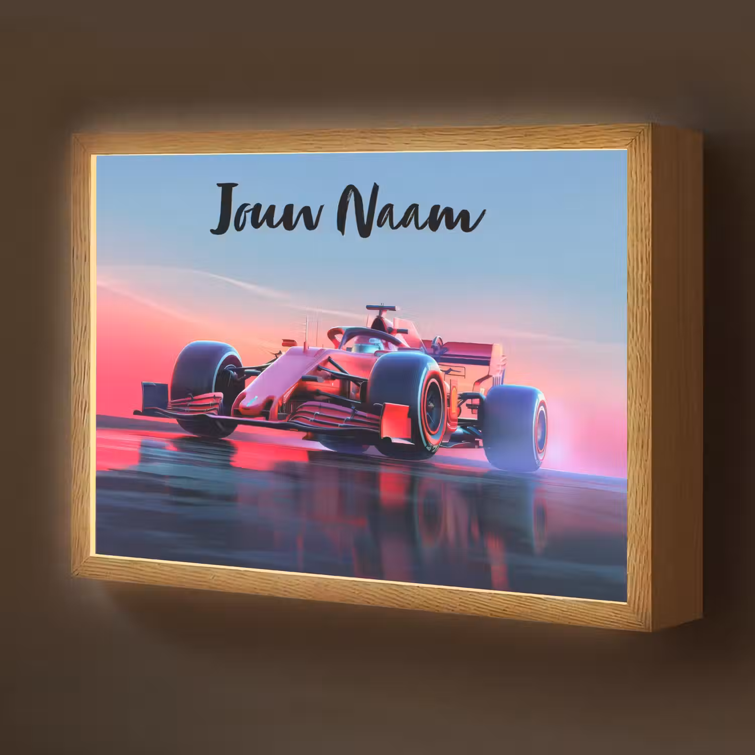 Formule 1 - Race - Auto - Jongens Light Box met batterij (Wandlamp kind) middel -z3d_website