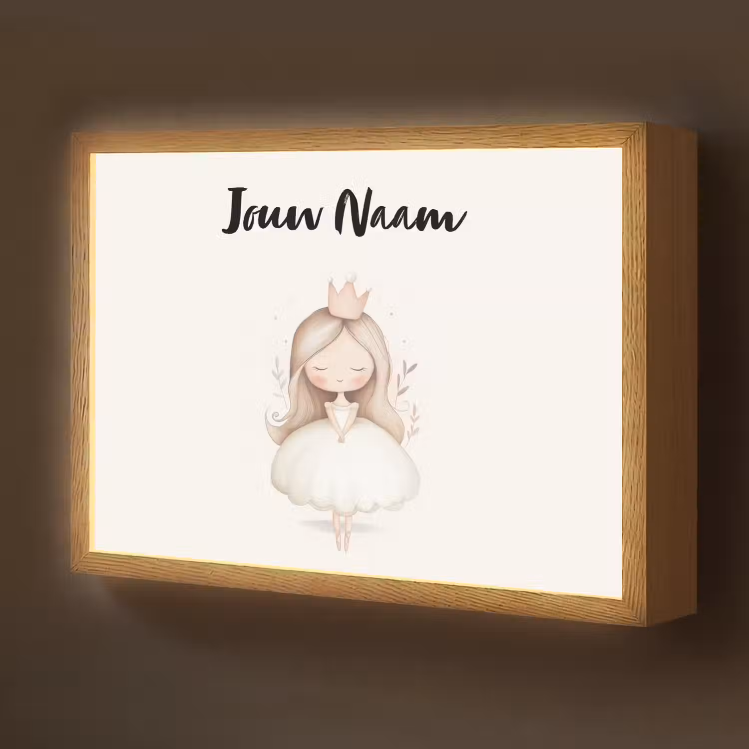 Kroon - Ballerina - Kroon - Minimalistisch Light Box met batterij (Wandlamp kind) middel -z3d_website